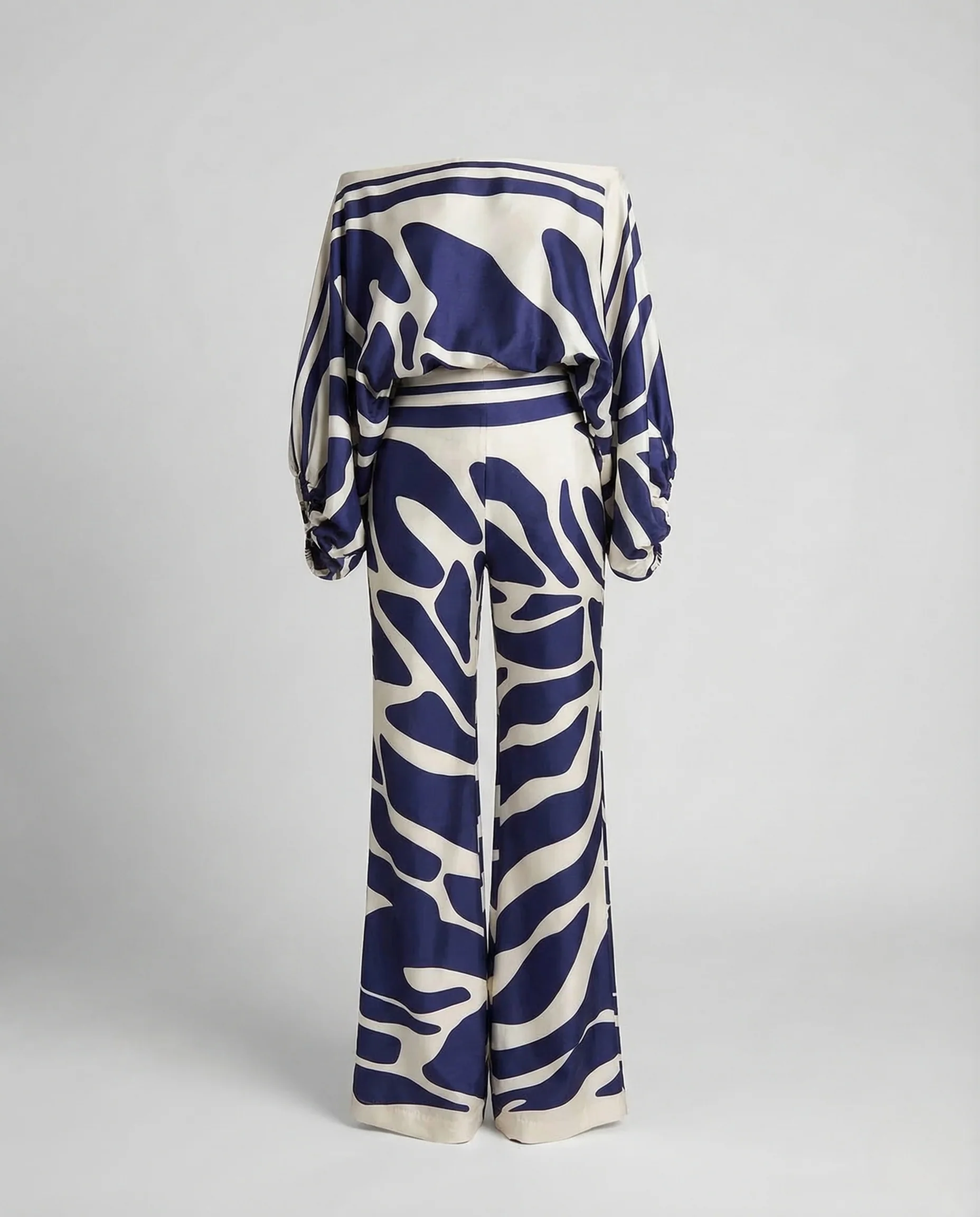 Damen Jumpsuit Schulterfrei Weites Bein - Image 7