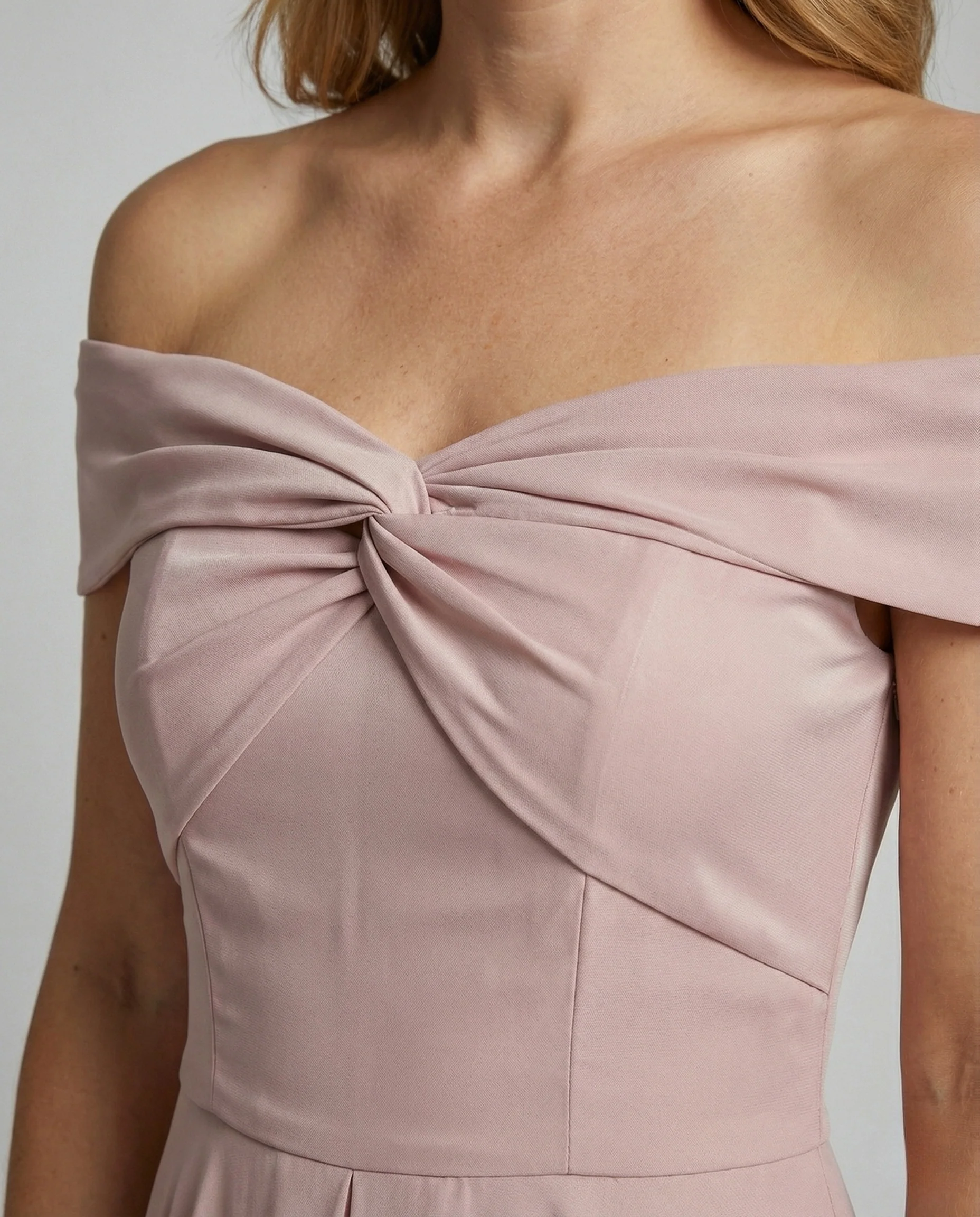 Damen Schulterfreies Abendkleid mit Drapierung - Image 3