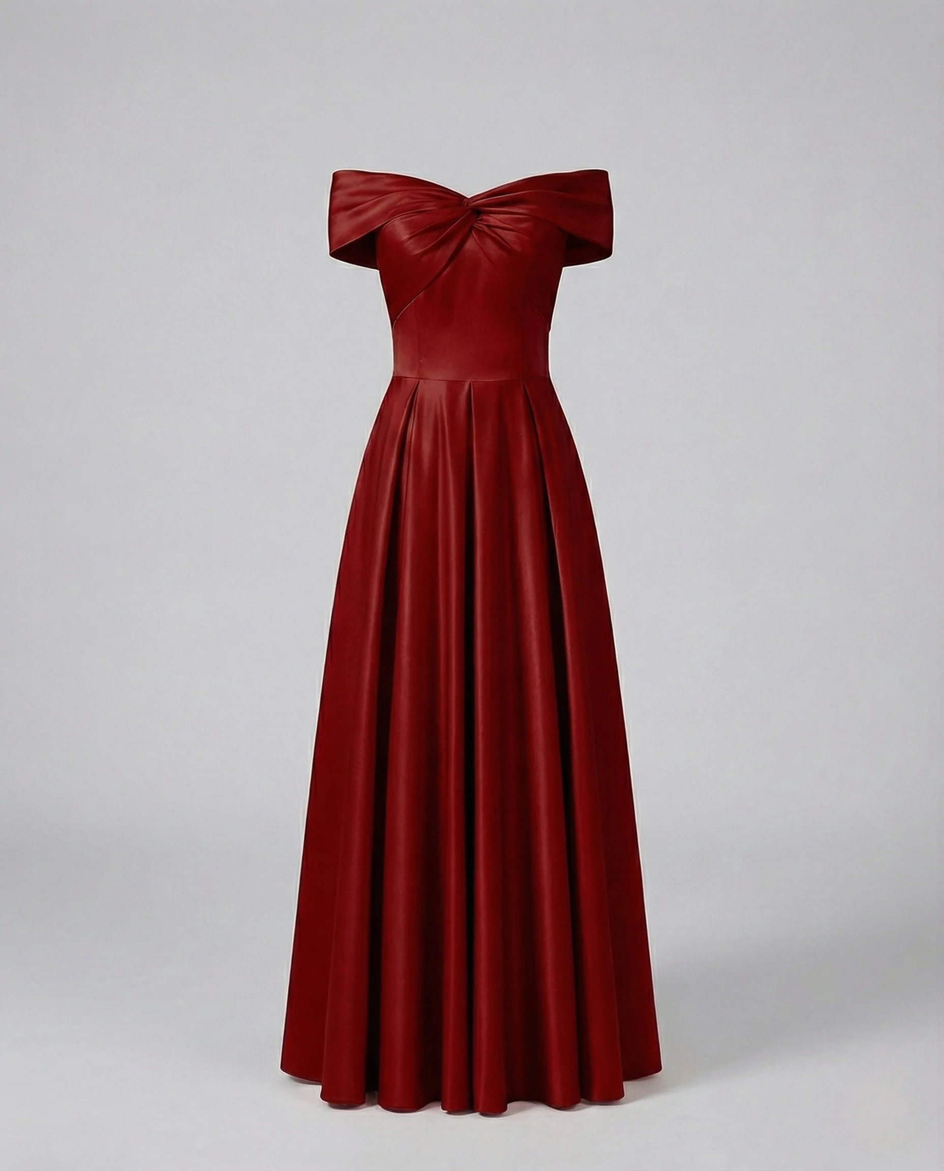 Damen Schulterfreies Abendkleid mit Drapierung - Image 6