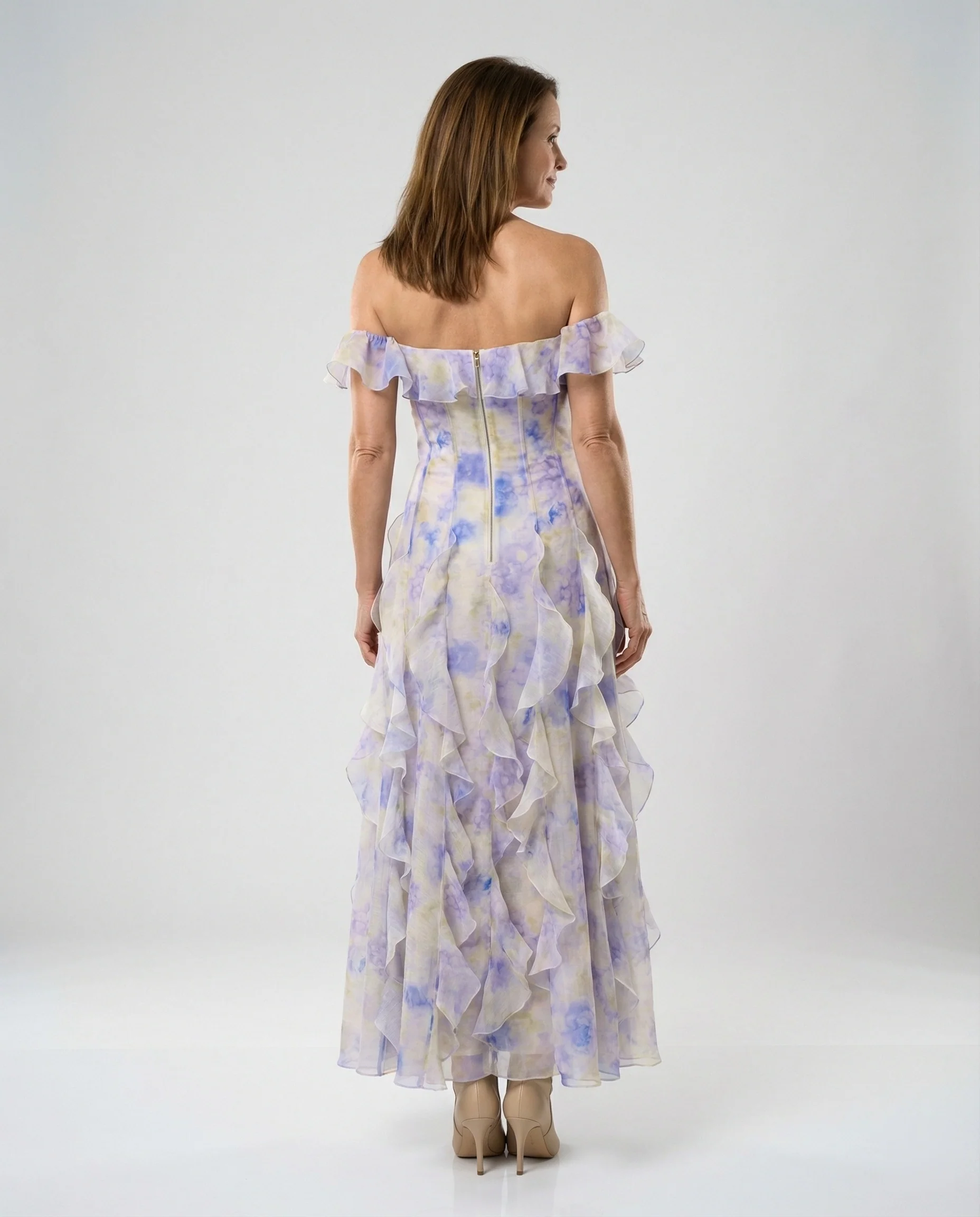 Damen Corsagen Abendkleid schulterfrei - Image 2