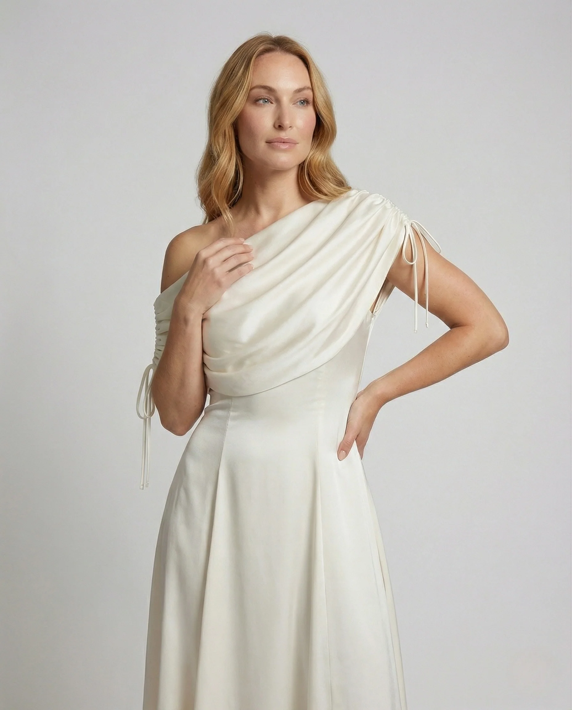 Damen Drapé Abendkleid in A-Linie - Image 2