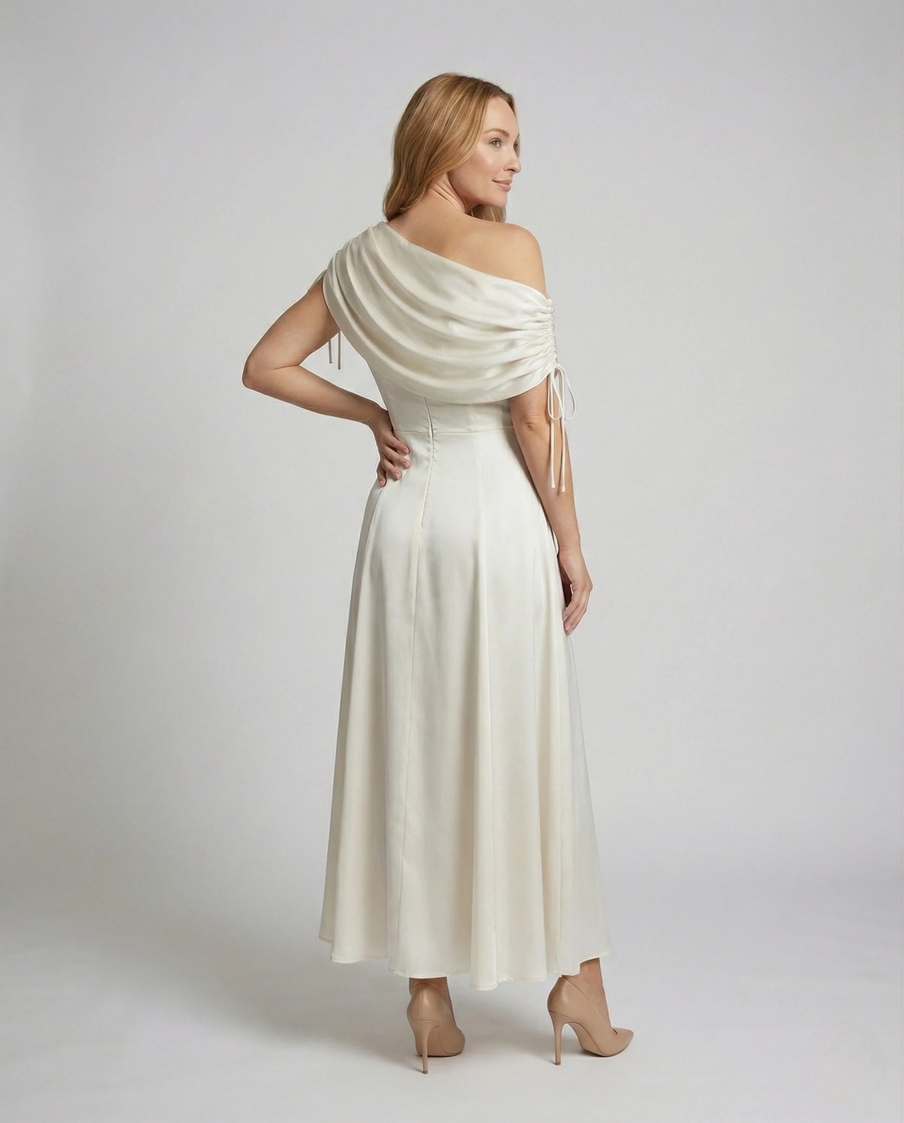 Damen Drapé Abendkleid in A-Linie - Image 4