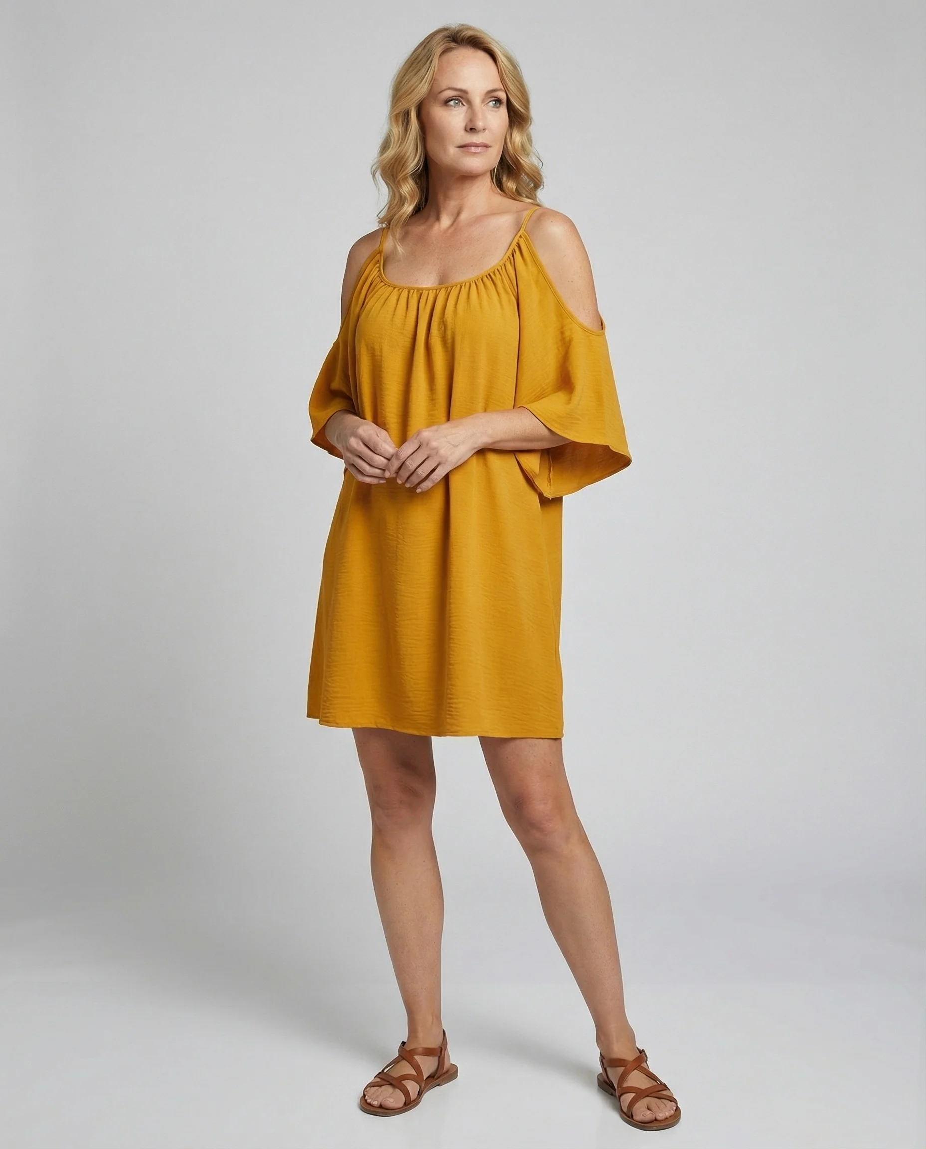 Damen Sommerkleid schulterfrei luftig - Image 3