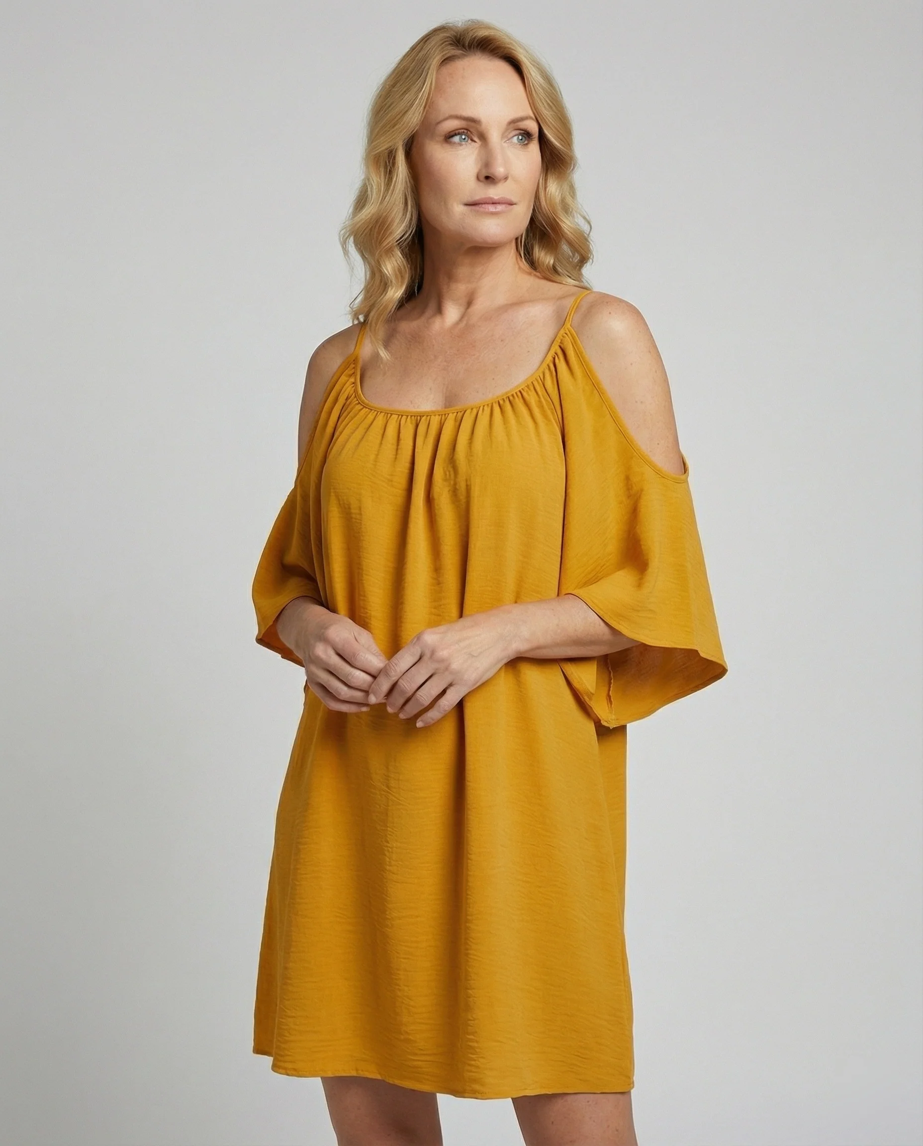 Damen Sommerkleid schulterfrei luftig - Image 4