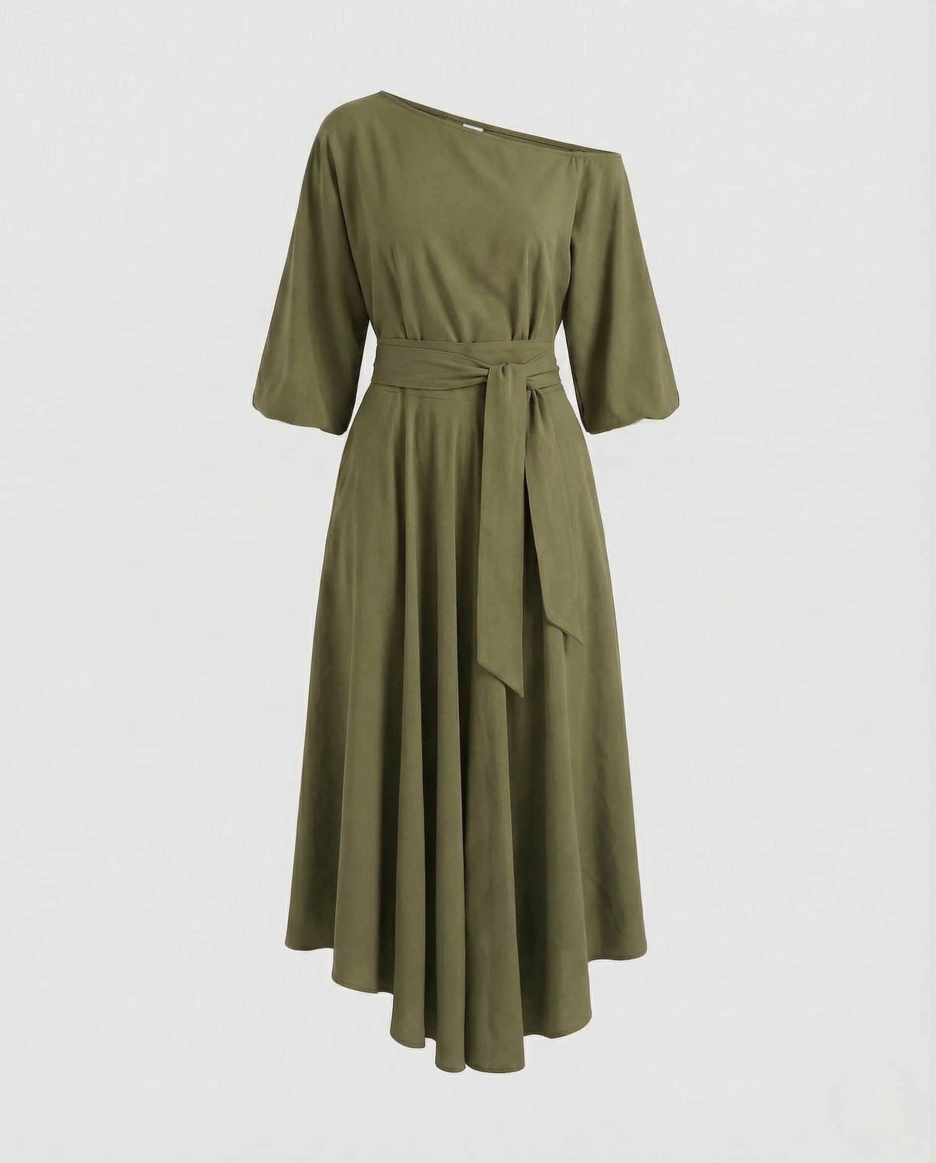 Damen Wickelkleid Schulterfrei A Linie - Image 7