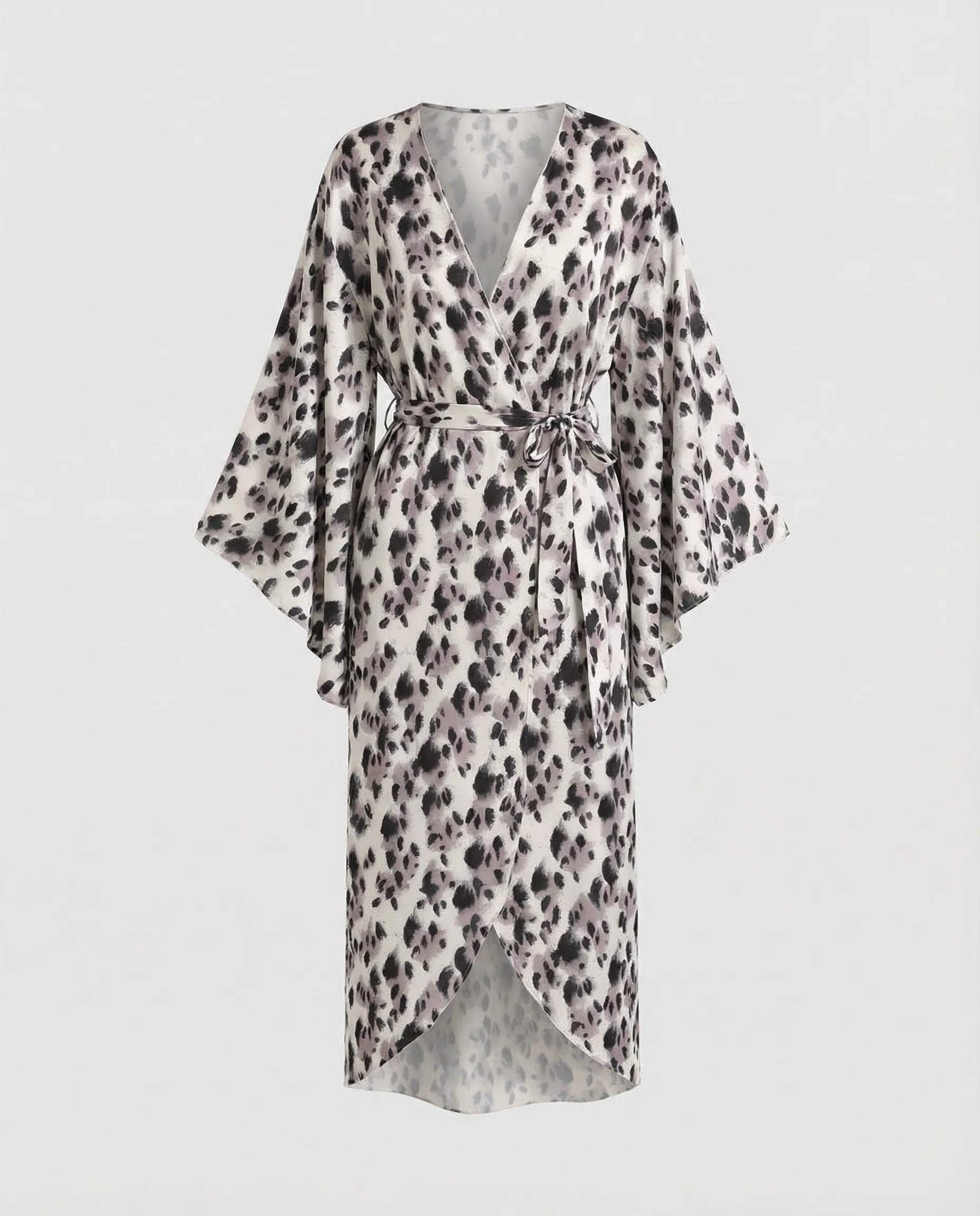 Freizeitkleid Damen Kimono Wickel - Image 5