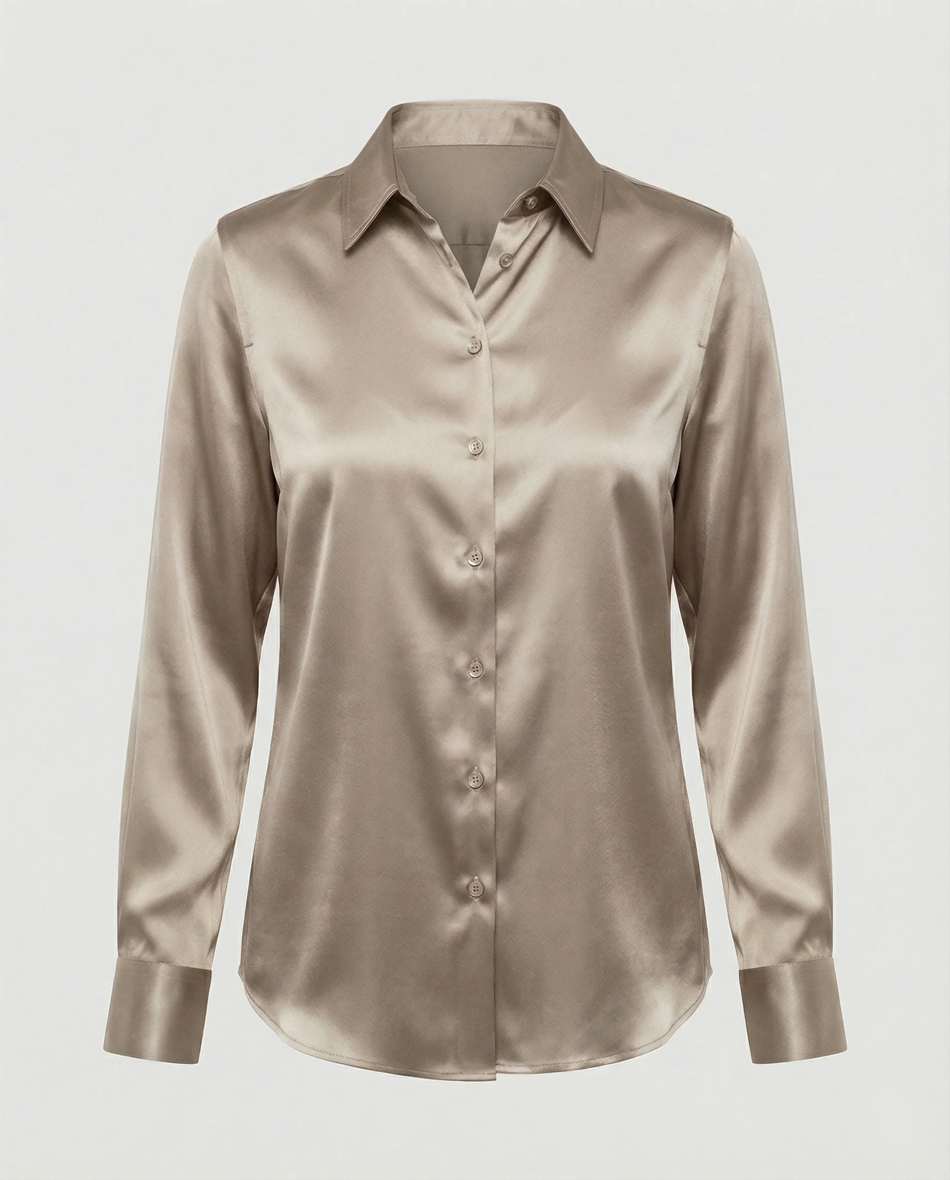 Bluse Damen Satin Seidig - Image 11