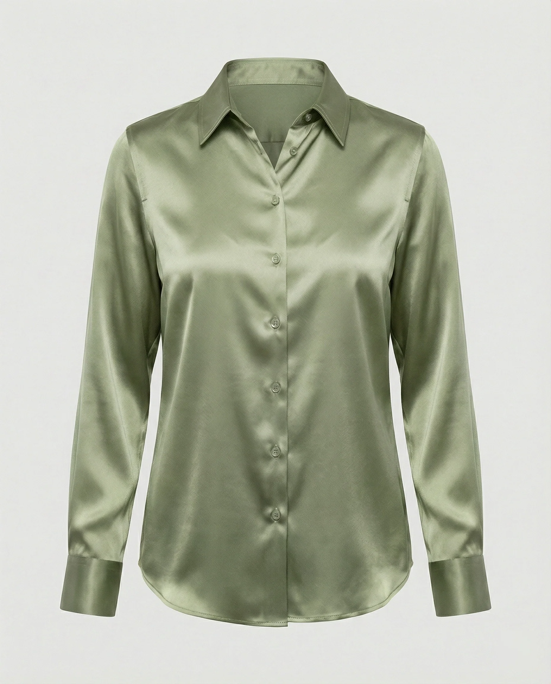 Bluse Damen Satin Seidig - Image 13