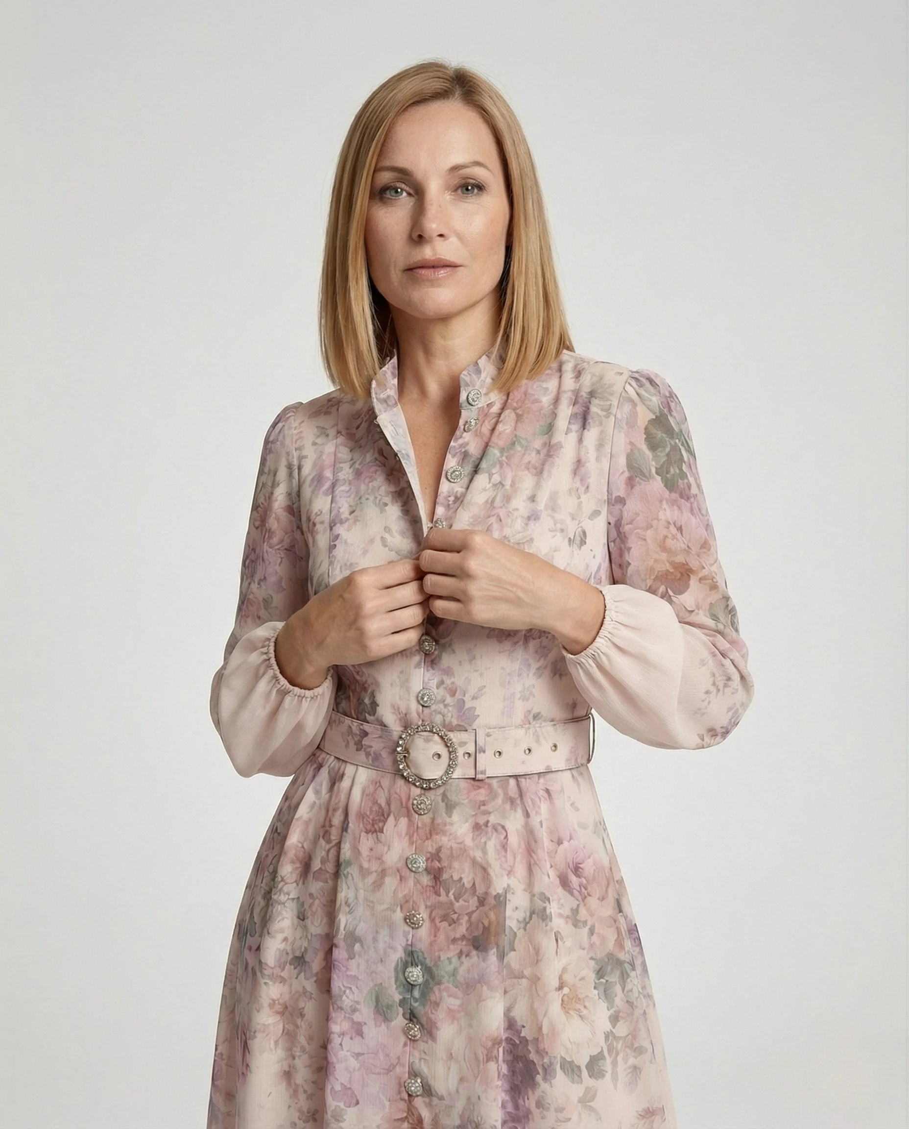 Seidig Glänzendes Midikleid Damen - Image 2