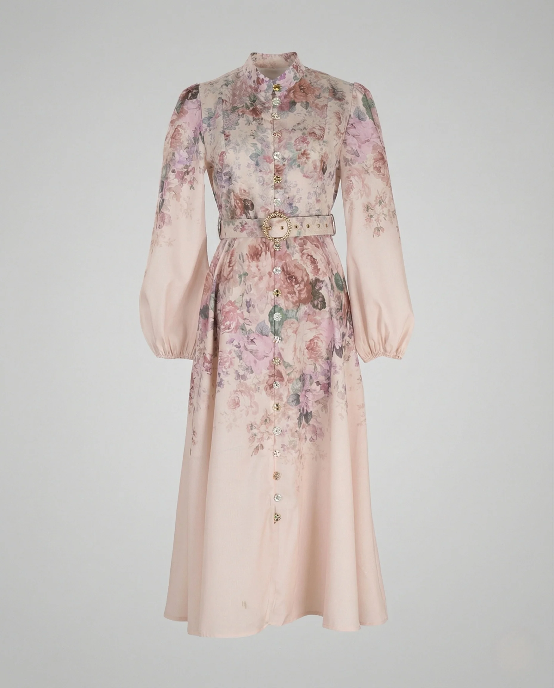 Seidig Glänzendes Midikleid Damen - Image 4