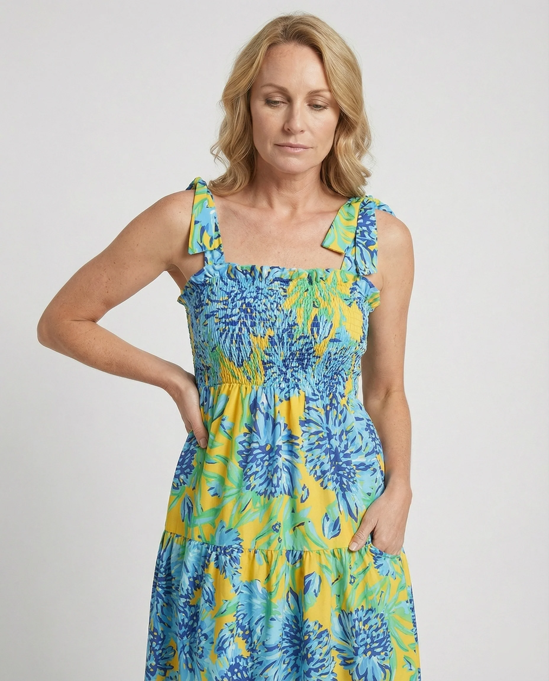 Damen Maxikleid Sommer mit Stufenrock - Image 5