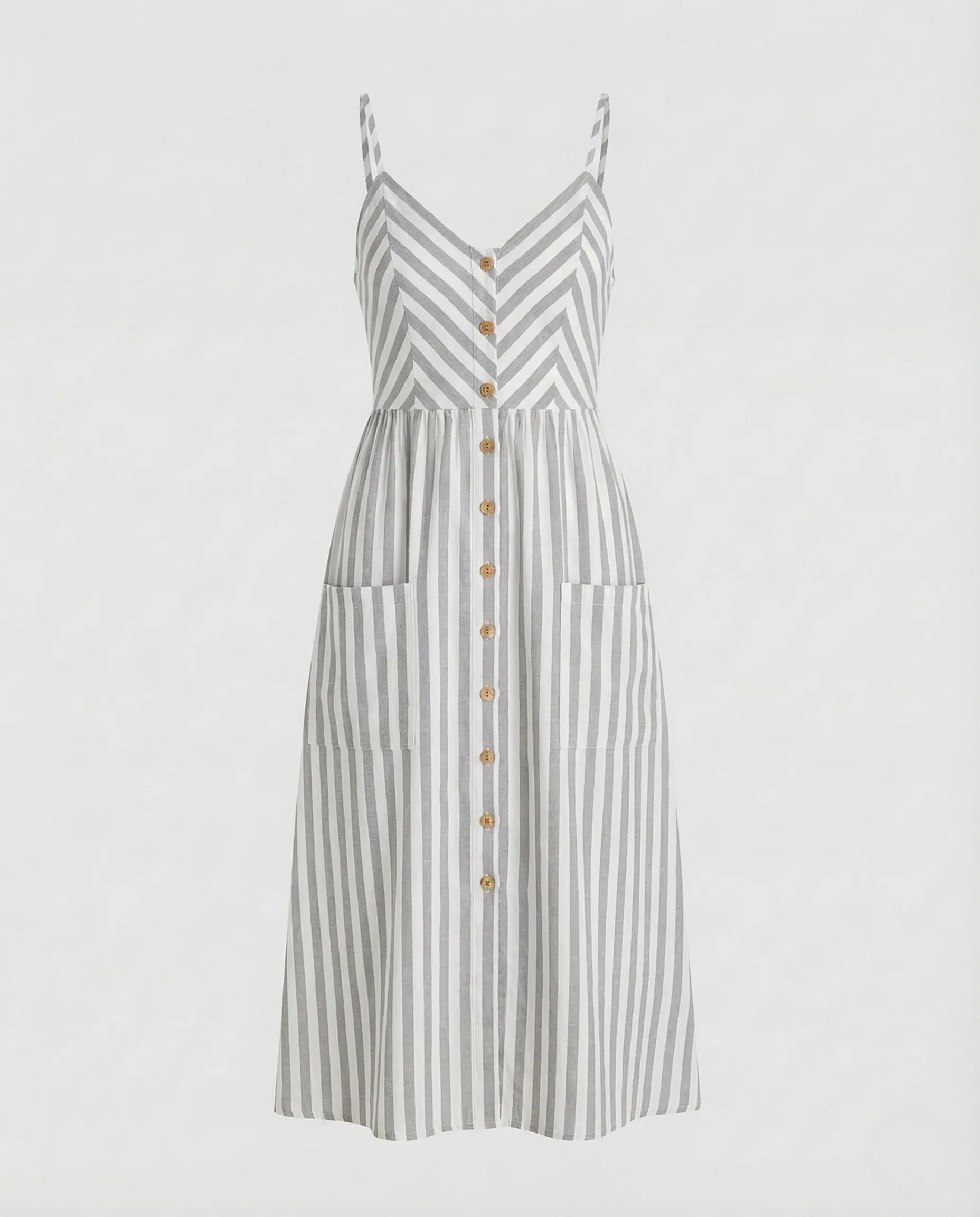 Damen Sommer Midikleid Spaghettiträger - Image 13