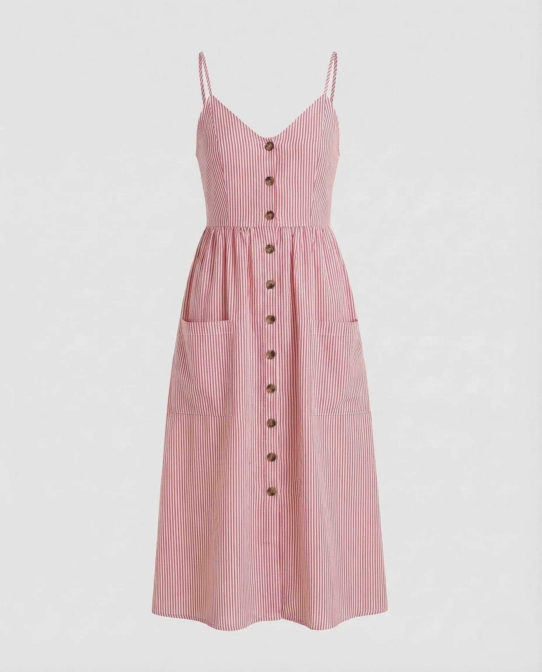 Damen Sommer Midikleid Spaghettiträger - Image 5