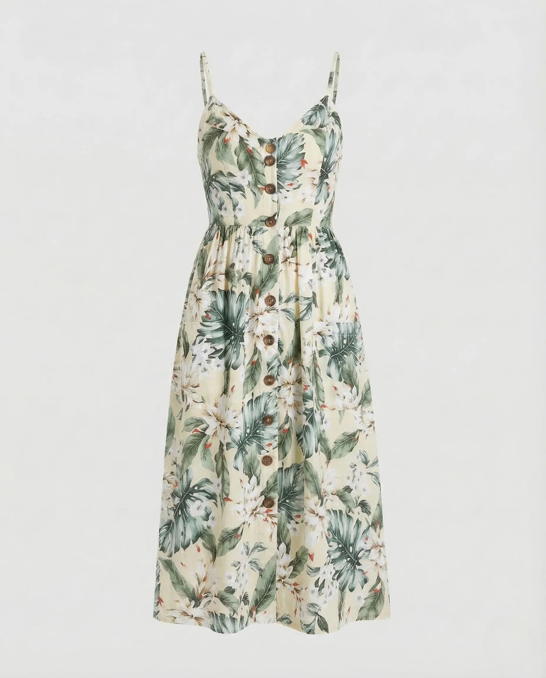 Damen Sommer Midikleid Spaghettiträger - Image 9