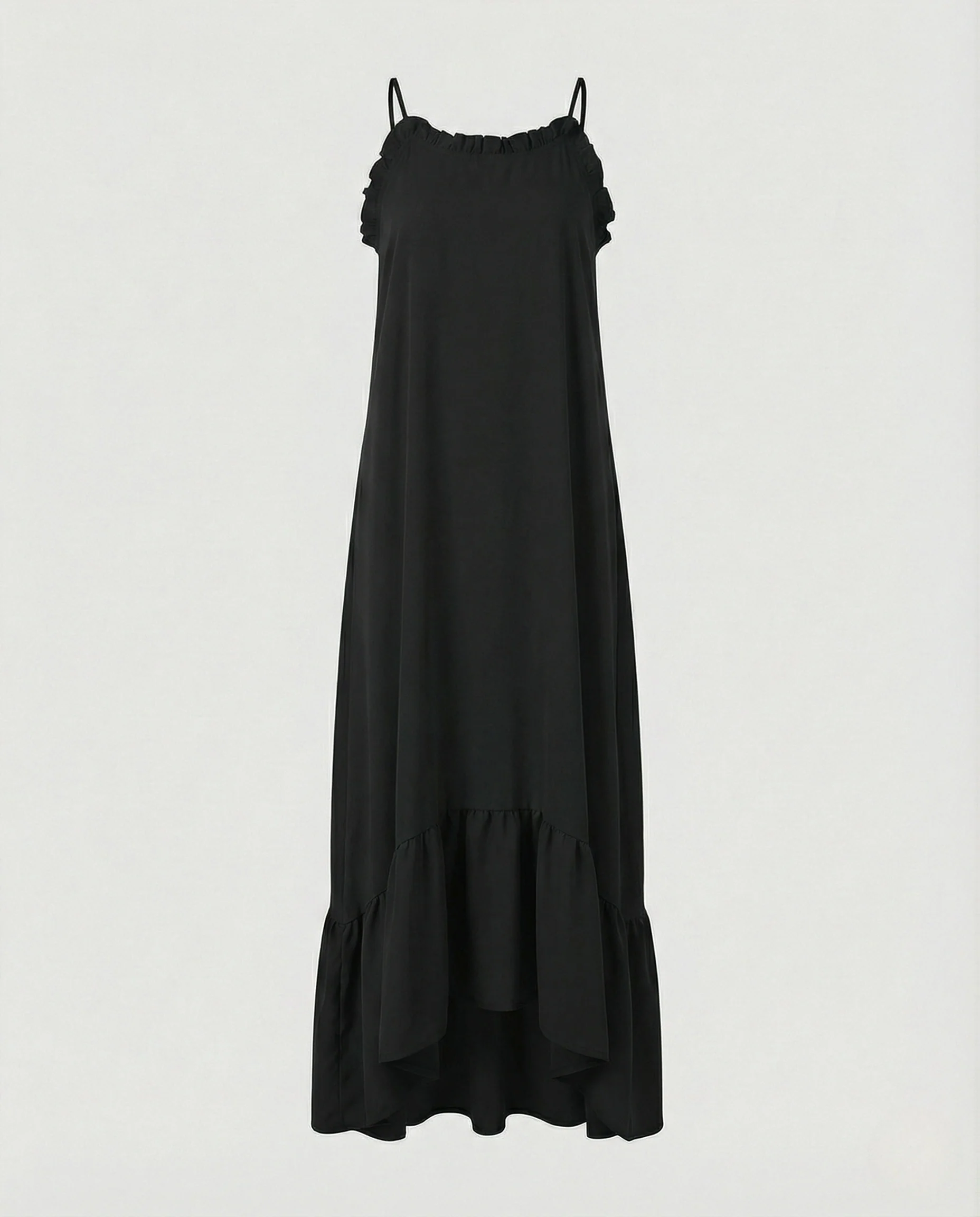 Spaghettiträger Maxikleid Damen Mit Volant - Image 6