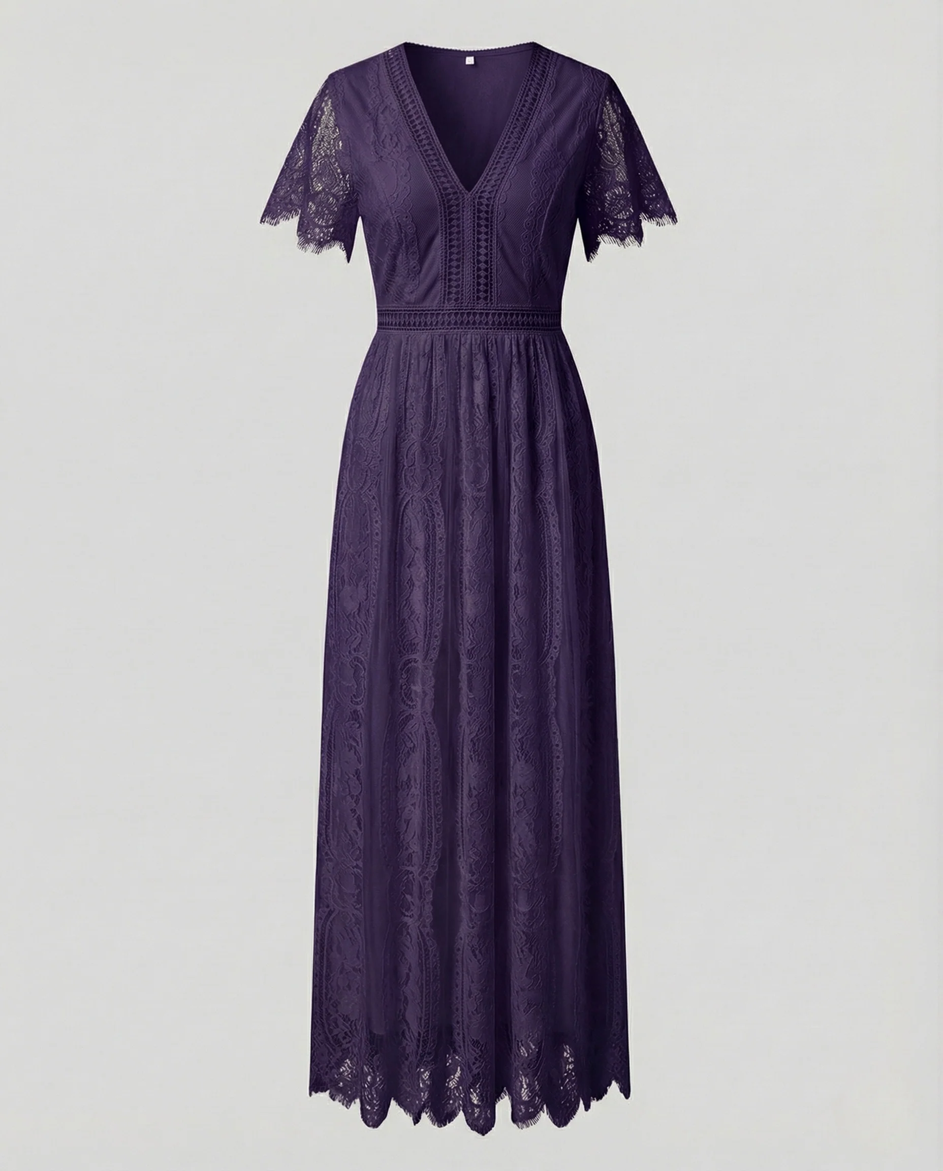 Damen Spitzen Maxikleid Empire - Image 9