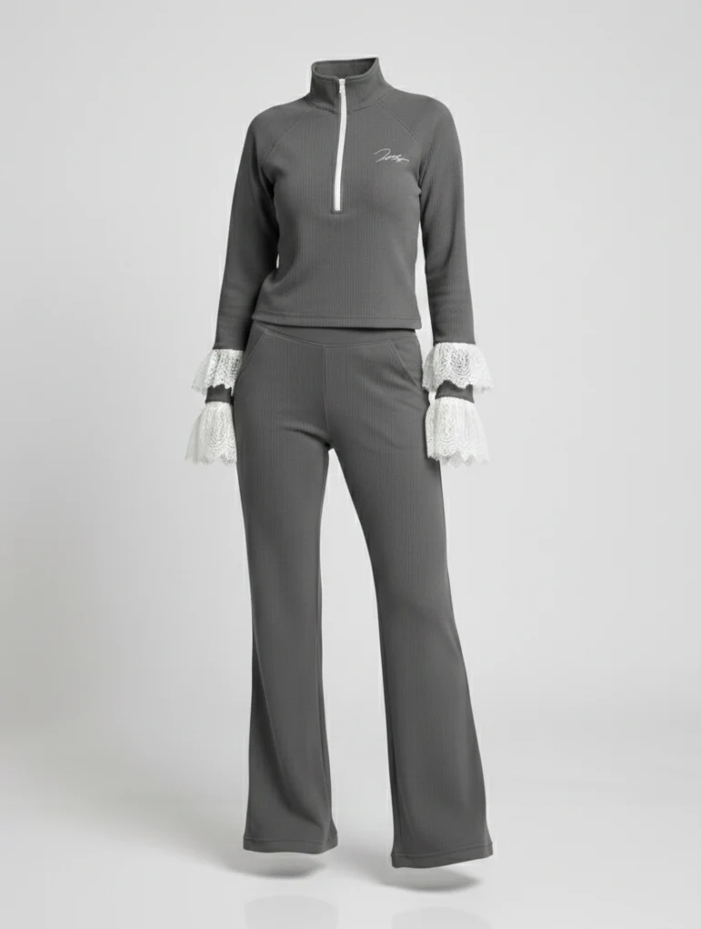 Damen Zweiteiler Set Lounge Sportlich - Image 4