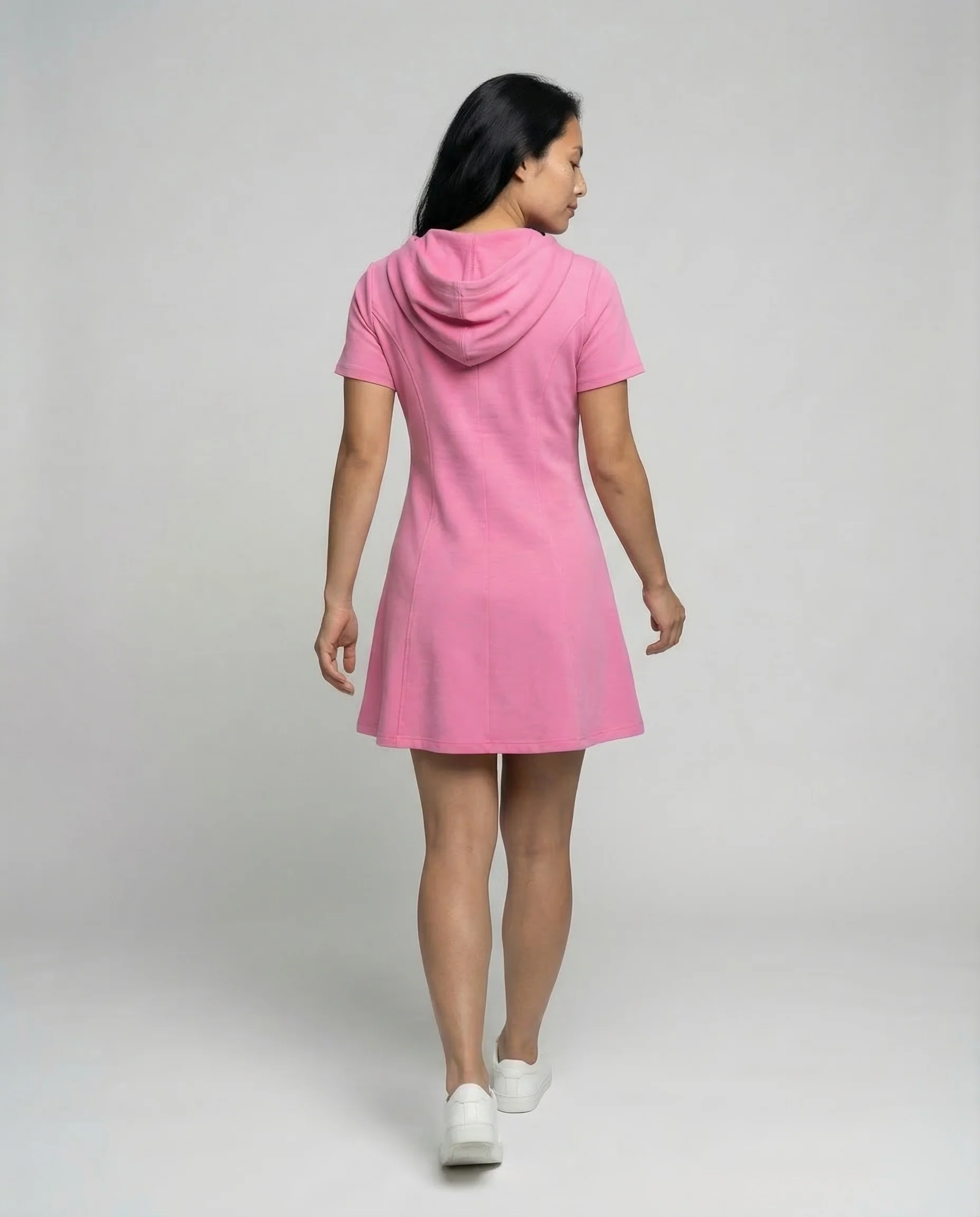 Damen Kapuzen Skaterkleid A Linie - Image 4