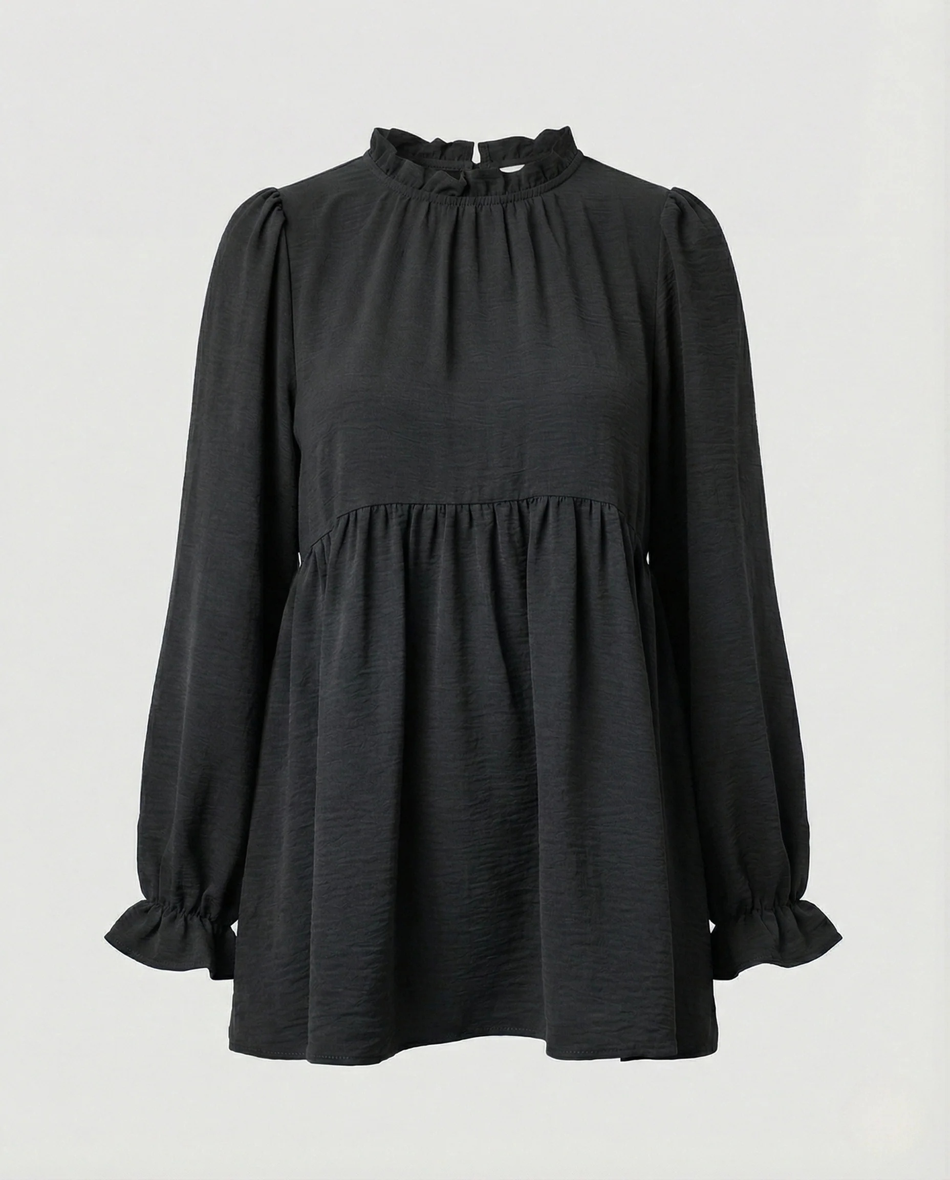 Bluse Damen Babydoll Struktur - Image 6