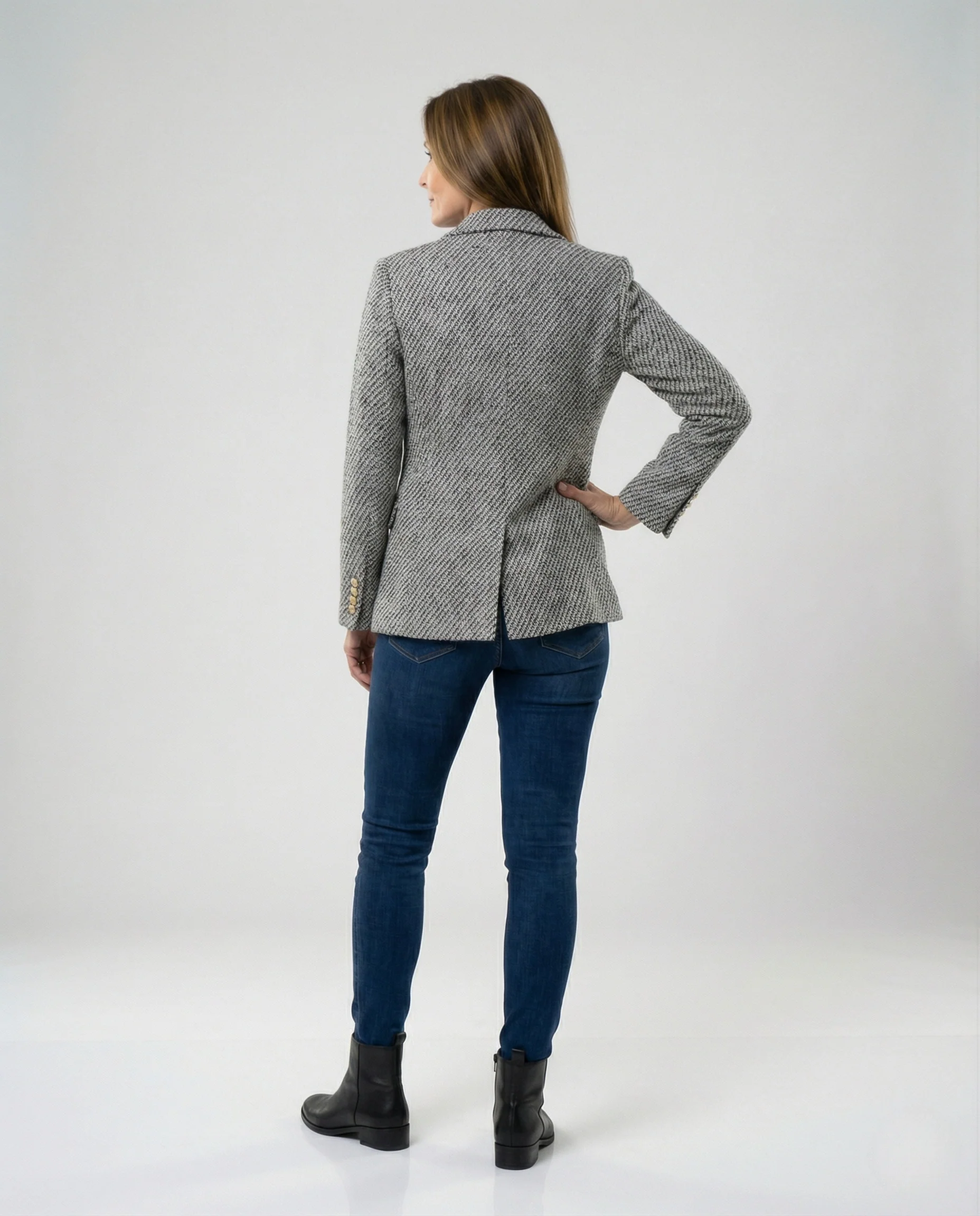 Damen Blazer Bouclé strukturiert - Image 4