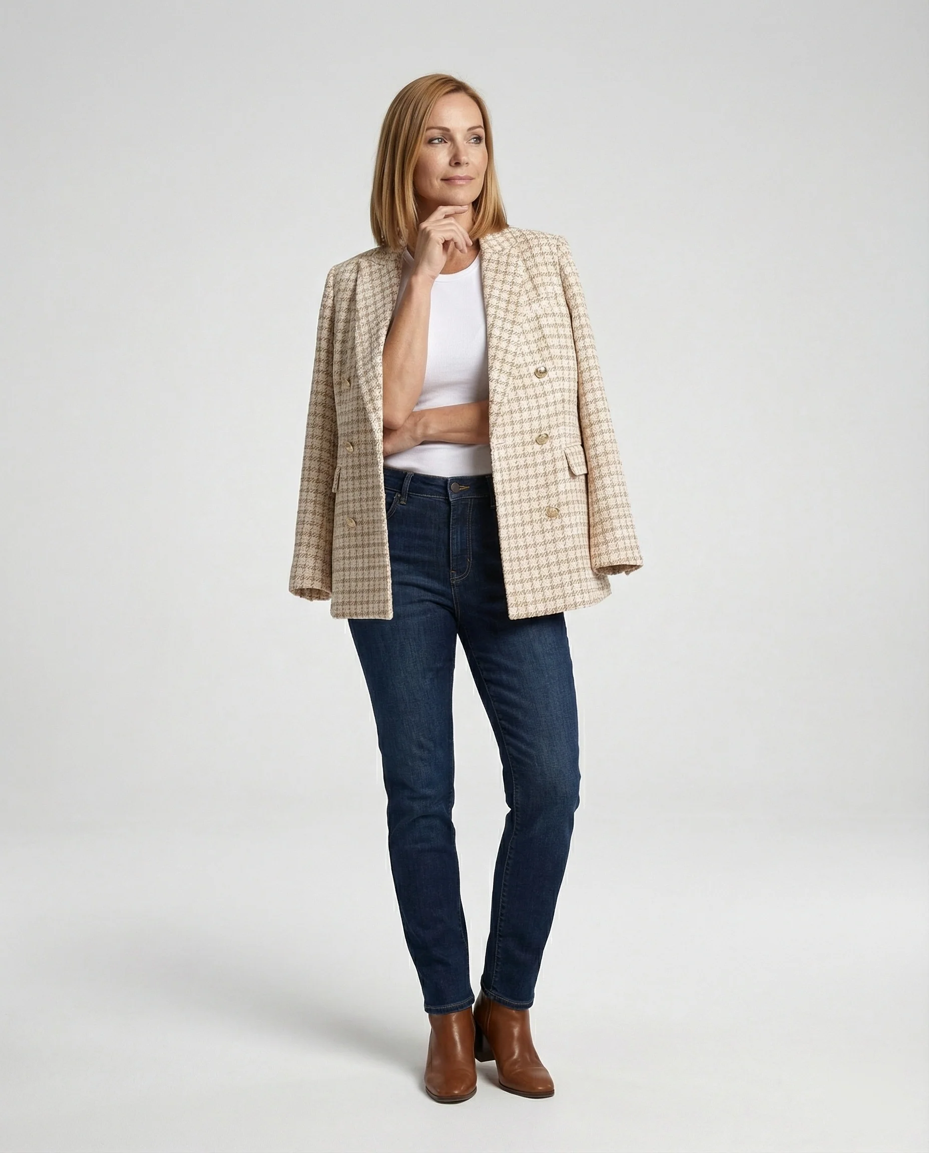 Damen Blazer Tweed Bouclé - Image 5