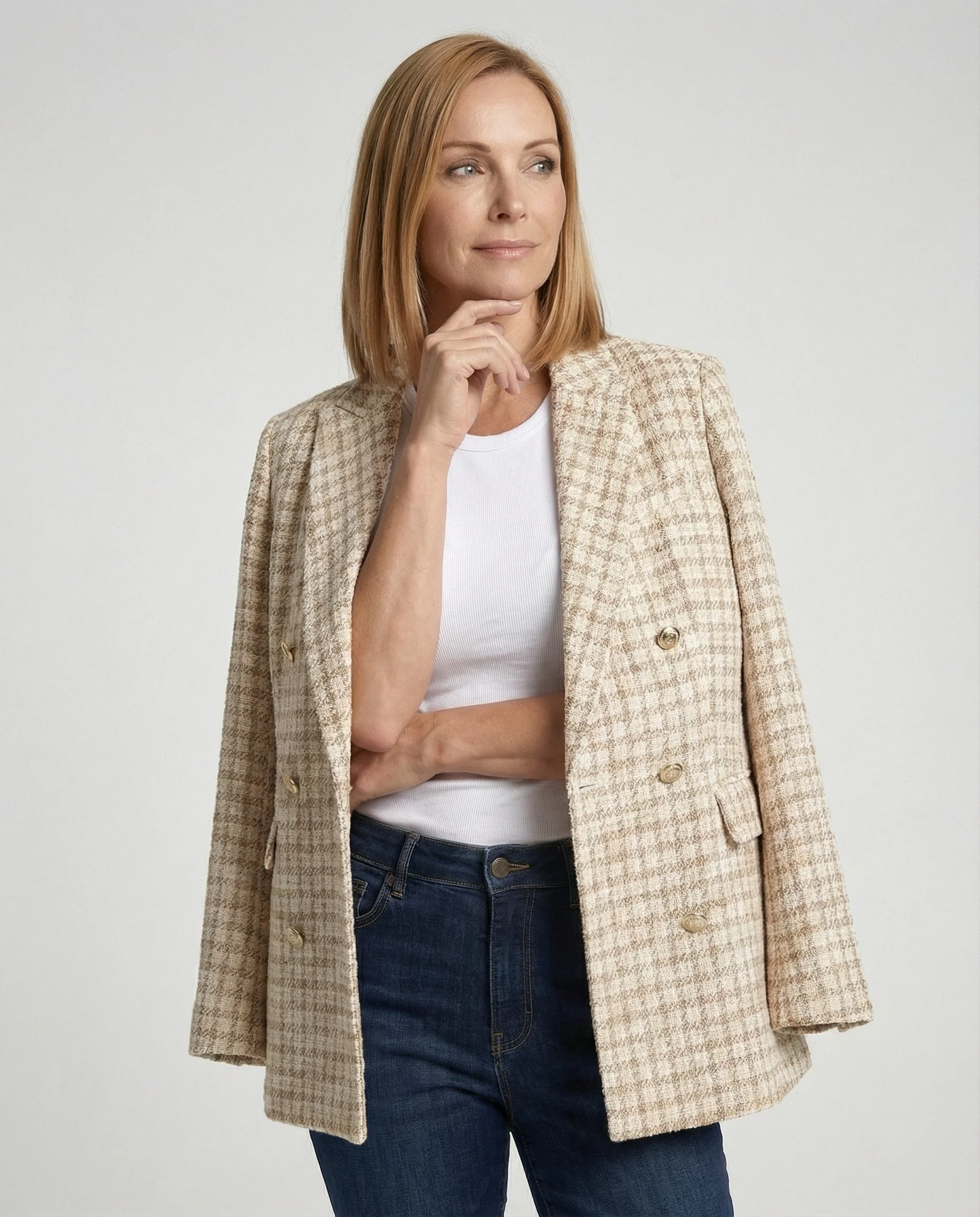 Damen Blazer Tweed Bouclé - Image 6