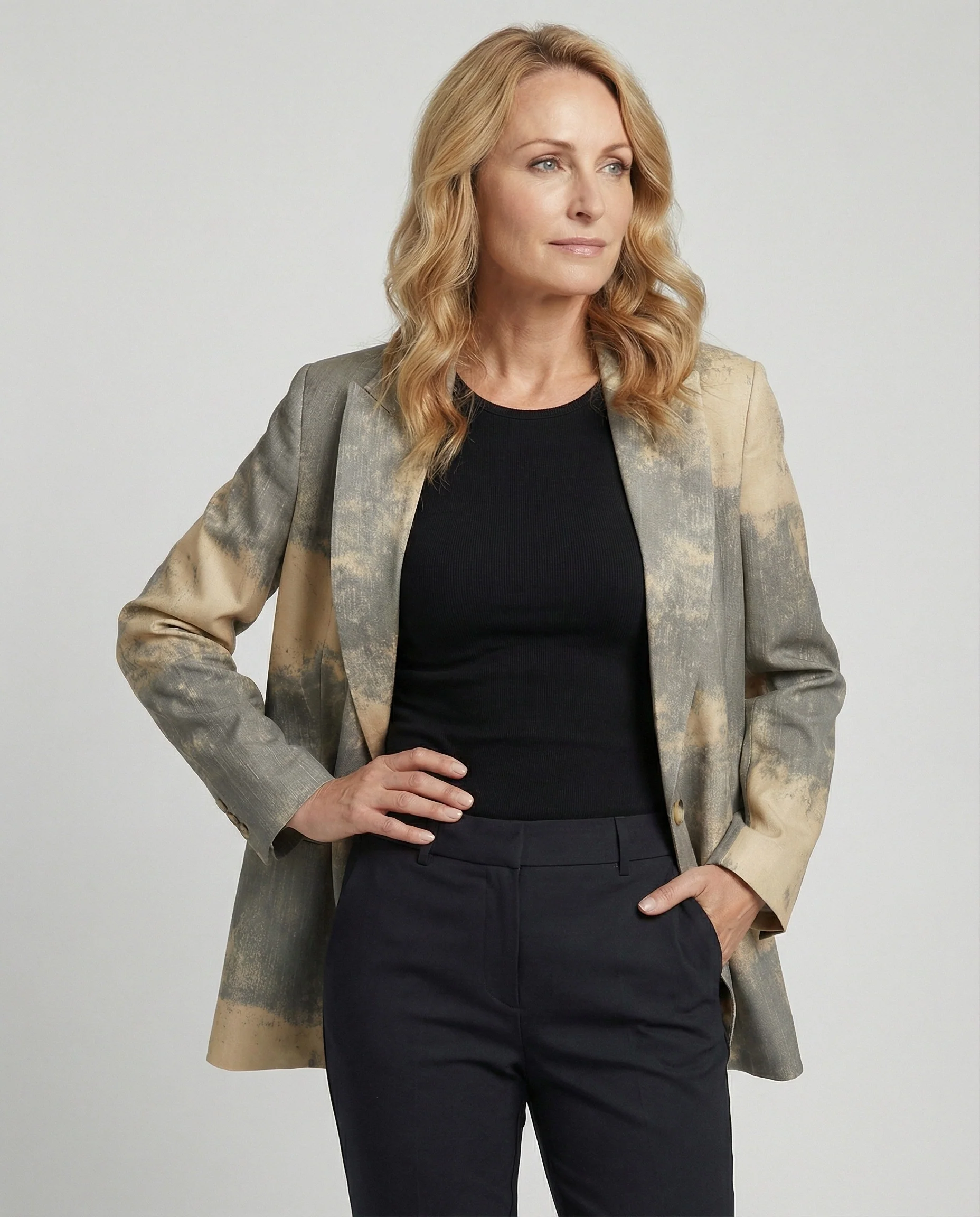 Damen Oversize Blazer strukturiert mit Revers - Image 2