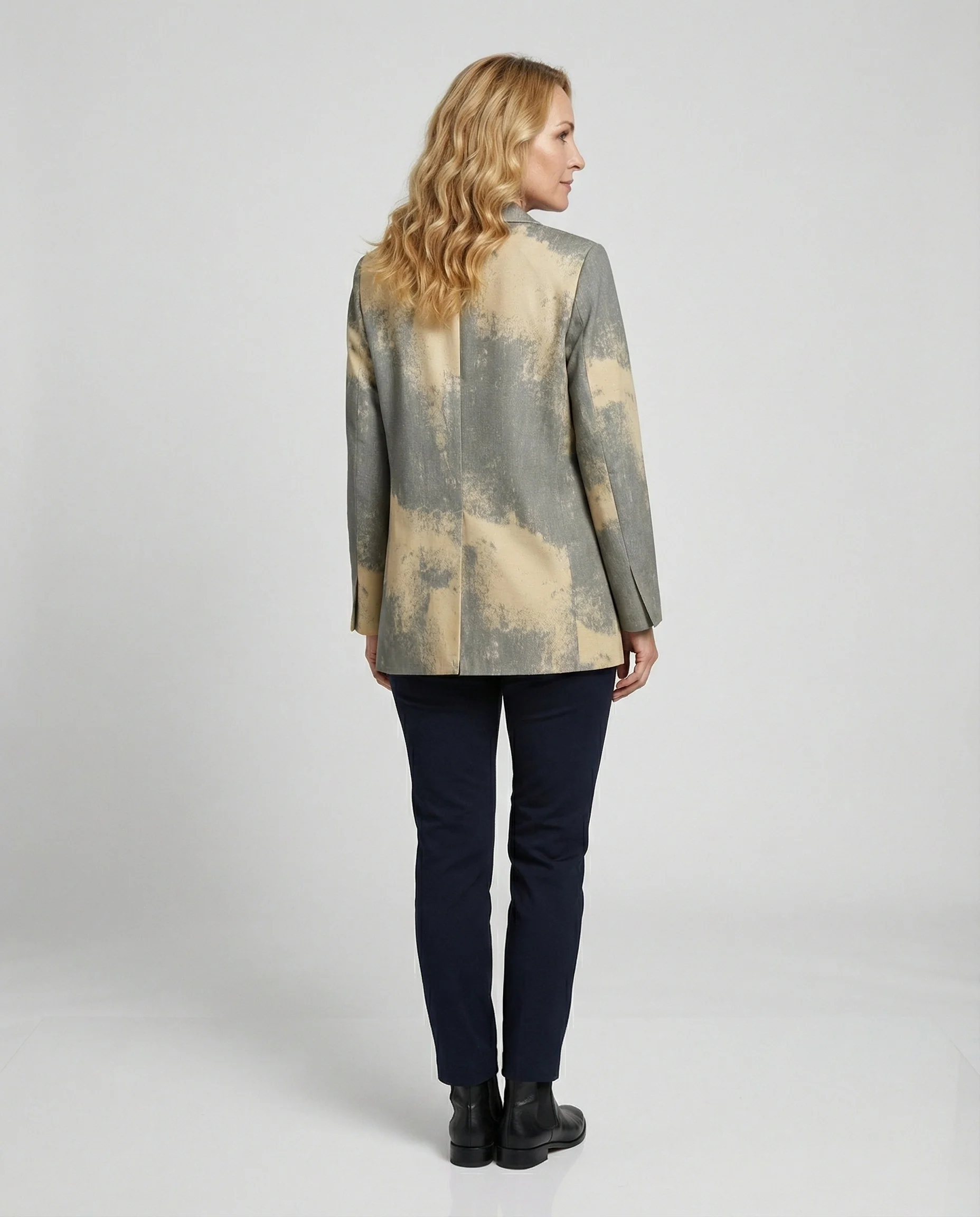 Damen Oversize Blazer strukturiert mit Revers - Image 4