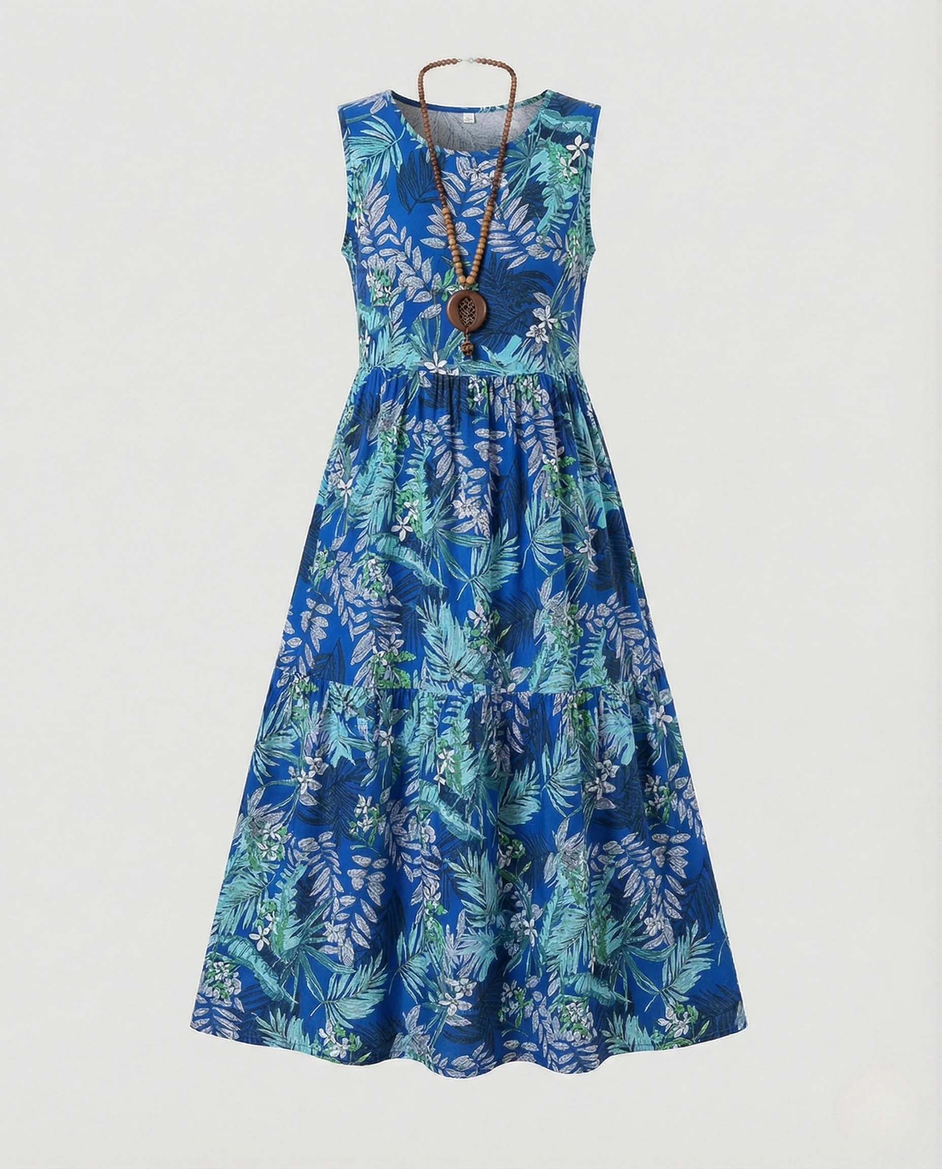 Damen Stufen Maxikleid mit Schmetterlingsprint - Image 6