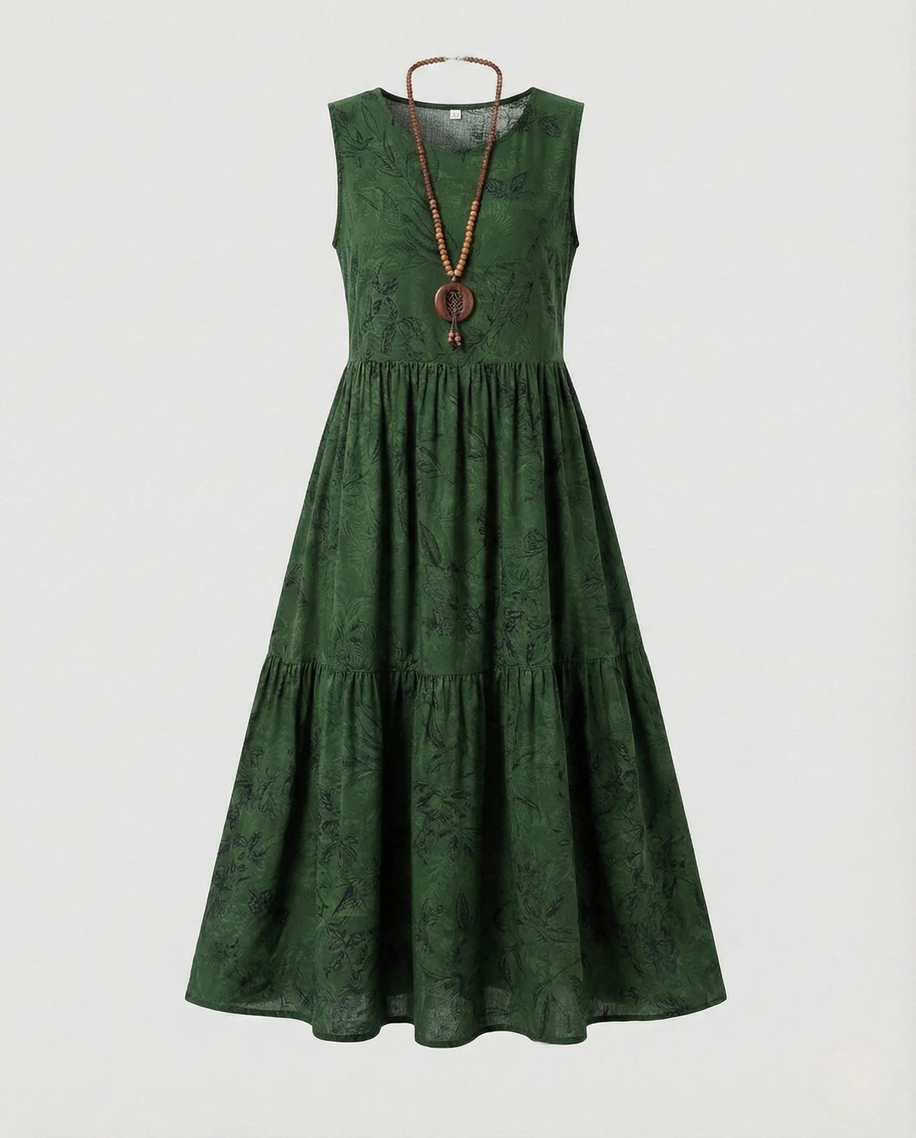 Damen Stufen Maxikleid mit Schmetterlingsprint - Image 8
