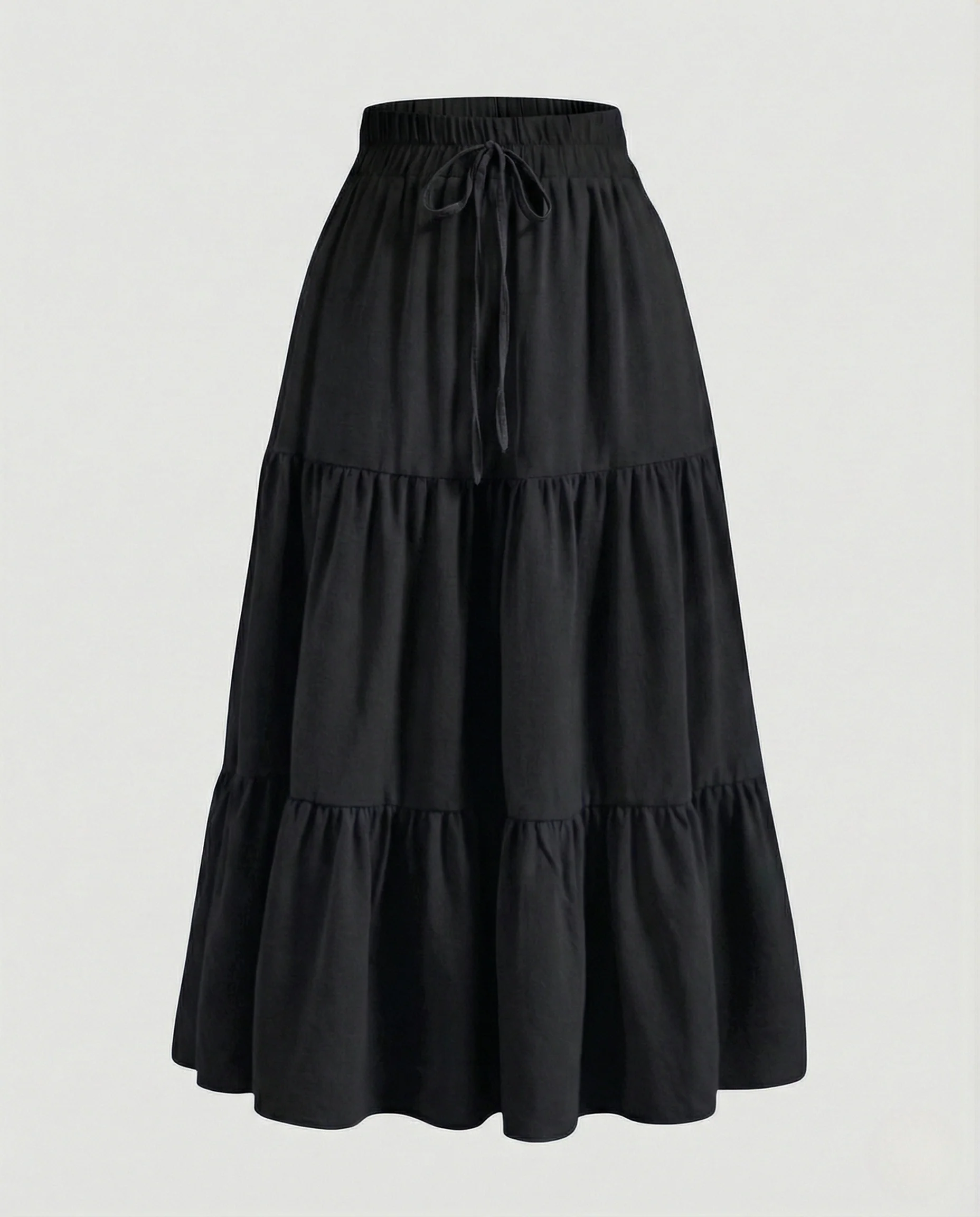 Stufen Maxirock Damen Mit Smokbund - Image 10