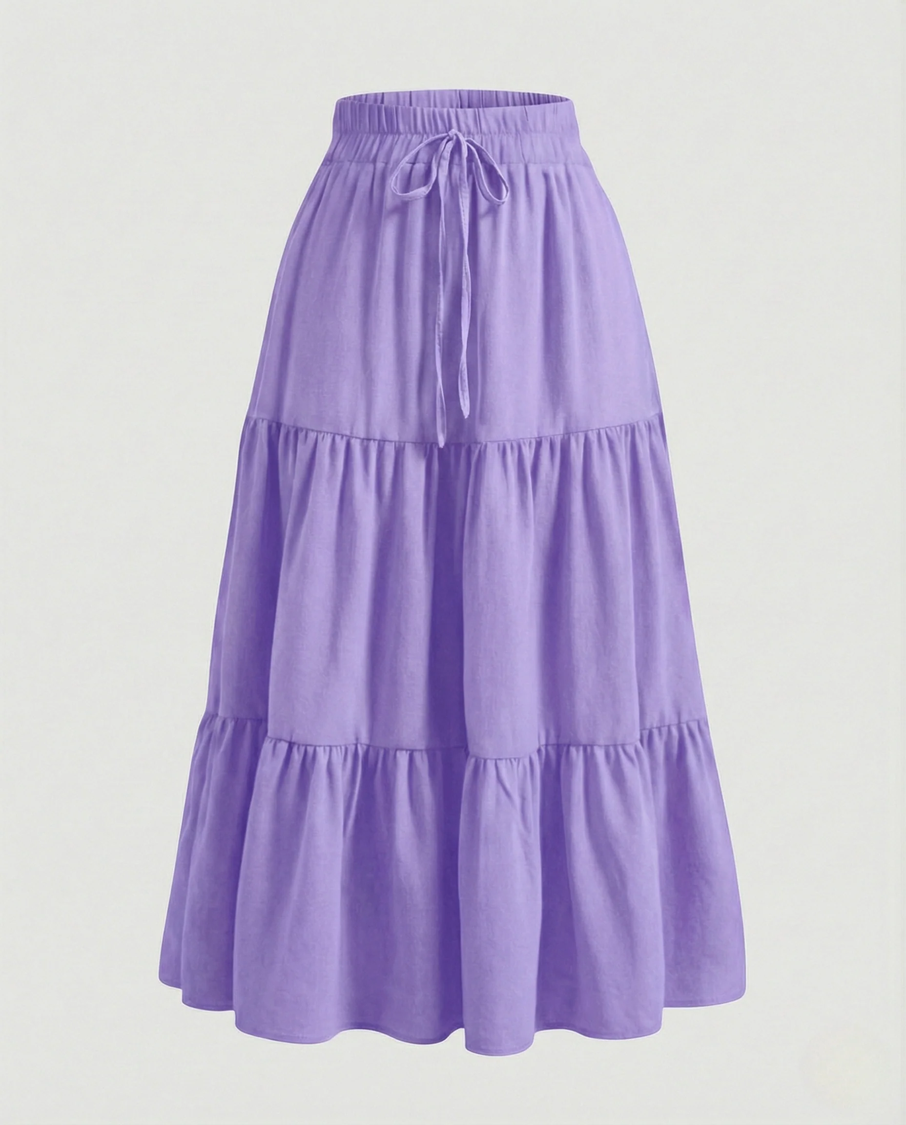 Stufen Maxirock Damen Mit Smokbund - Image 12