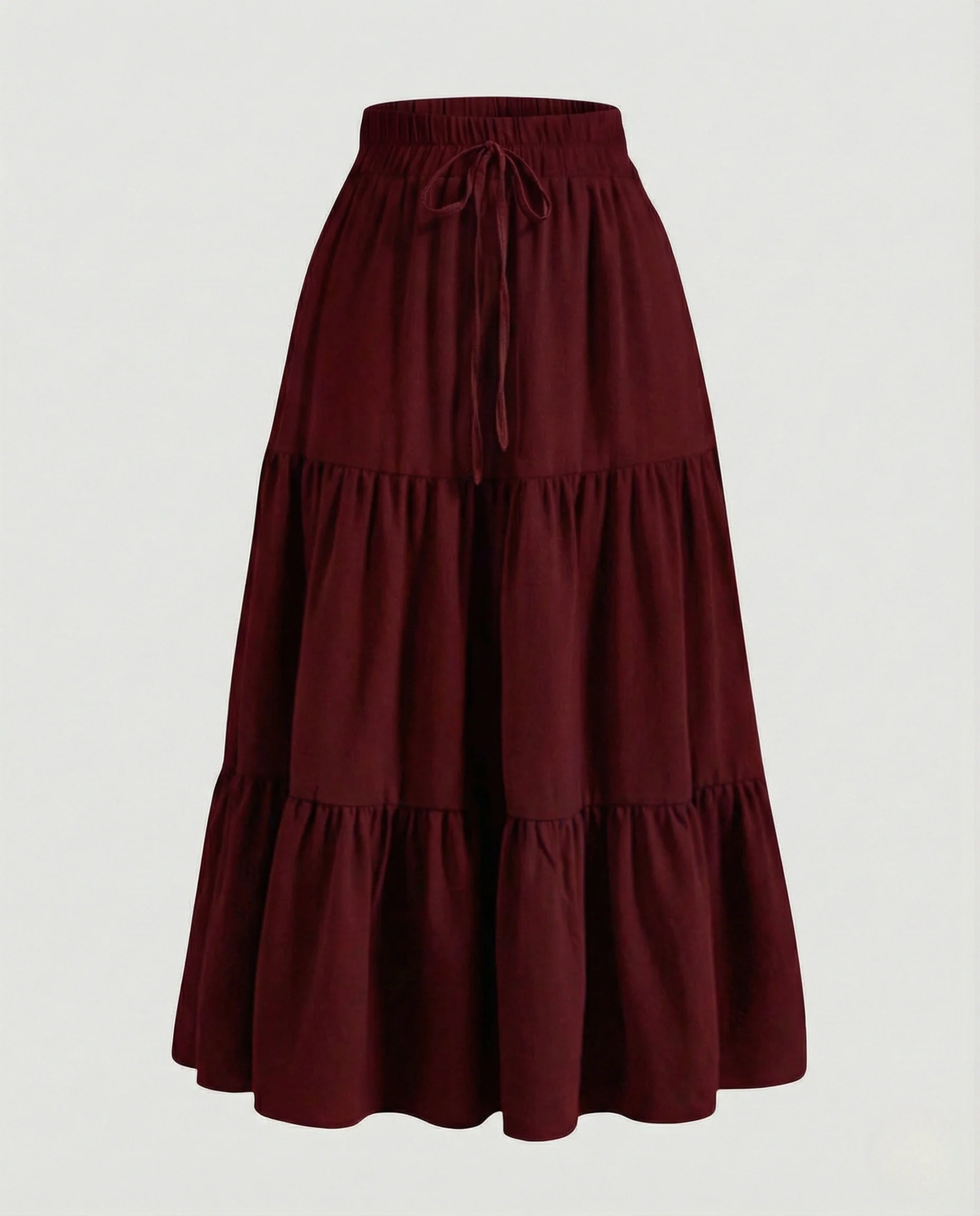 Stufen Maxirock Damen Mit Smokbund - Image 13