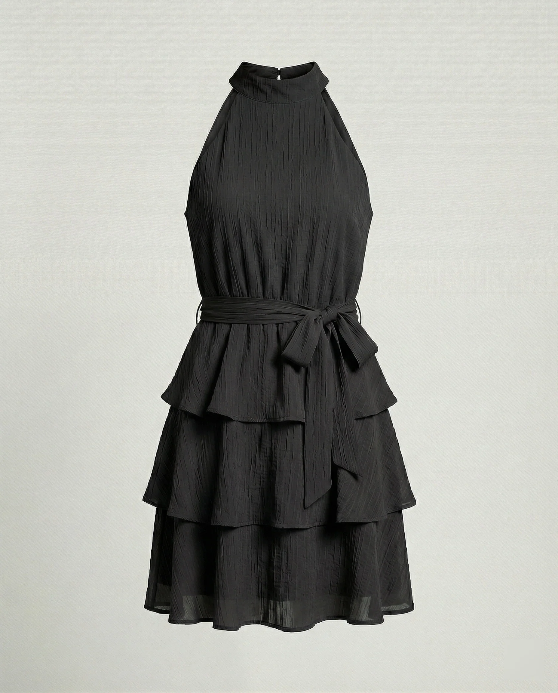 Neckholder Stufenkleid Mit Volant Damen - Image 4