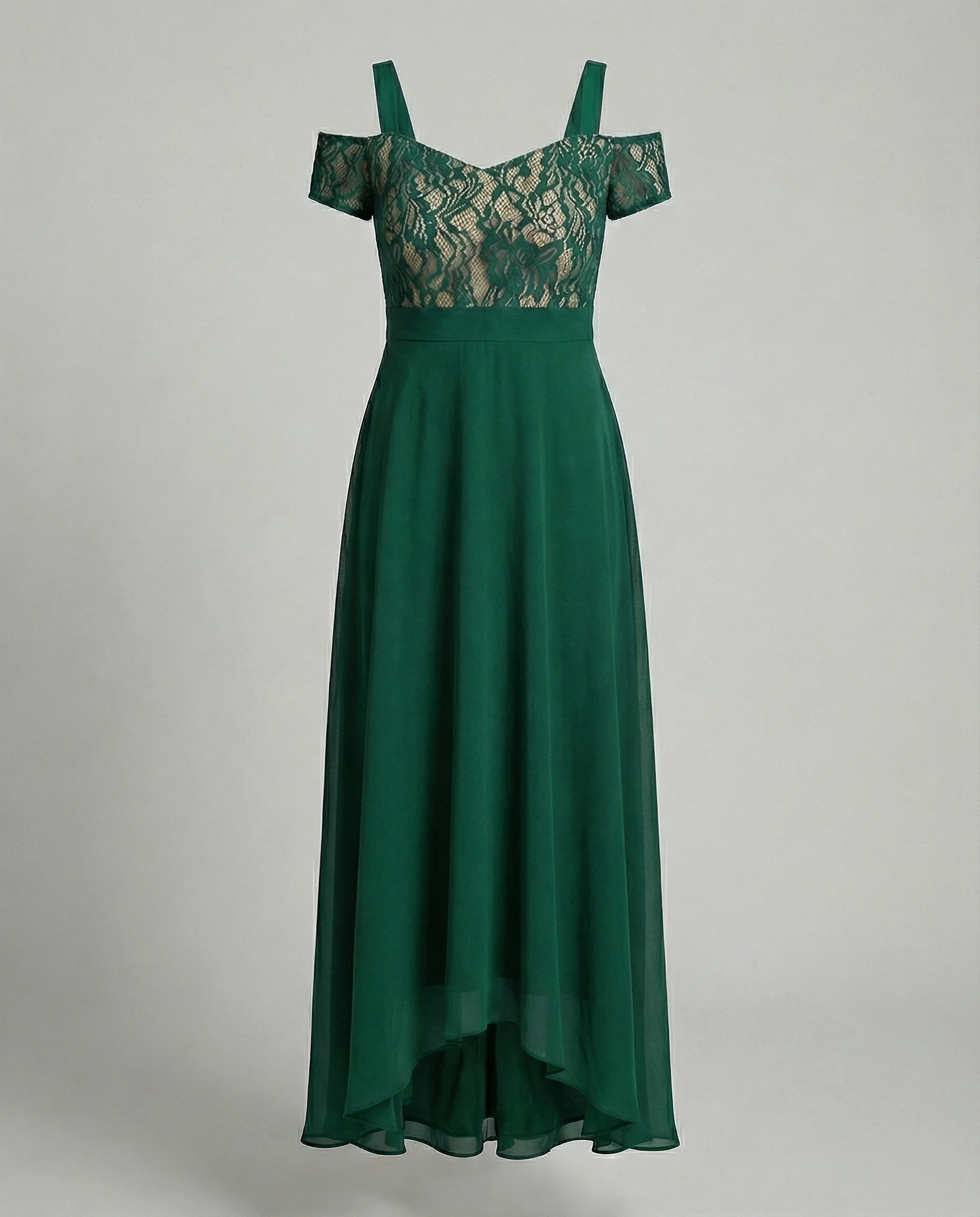 Damen Abendkleid Spitze Chiffon lang - Image 6
