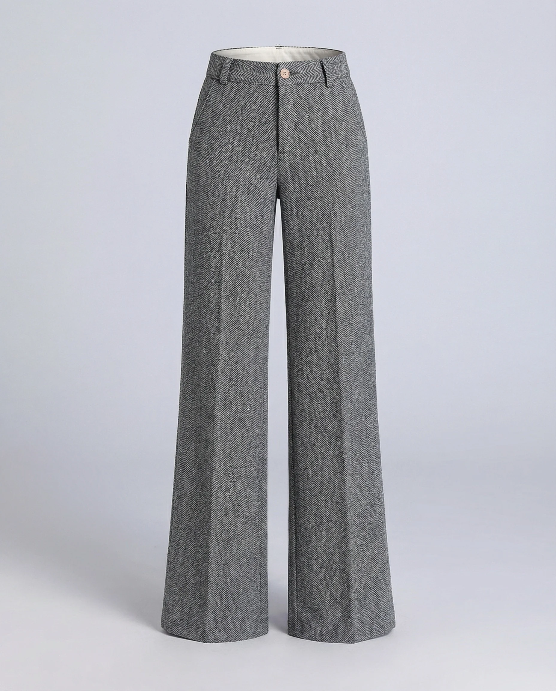 Damen Palazzo Hose High Waist mit Bügelfalte - Image 4