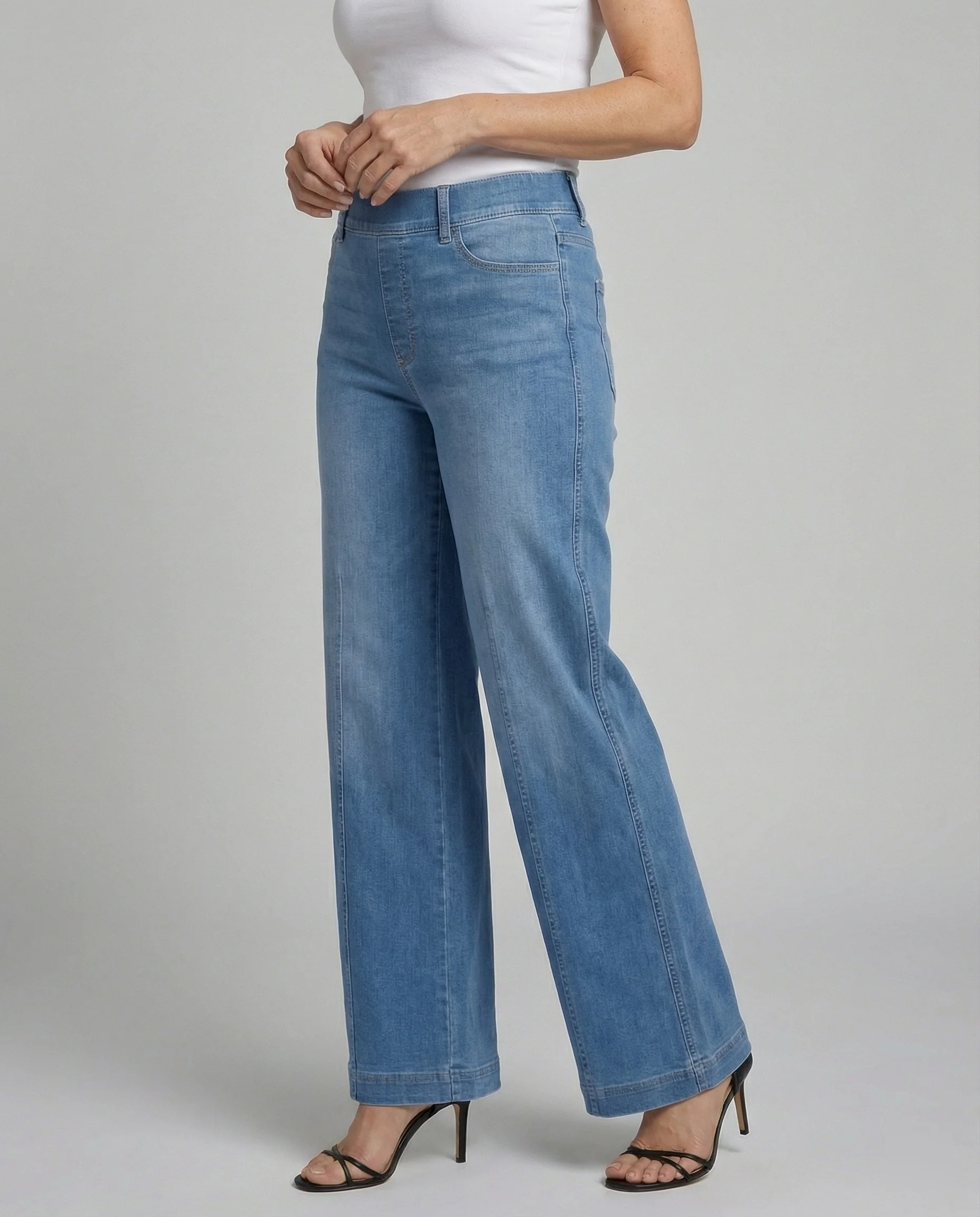 Damen Palazzo Jeans High Waist - Image 8