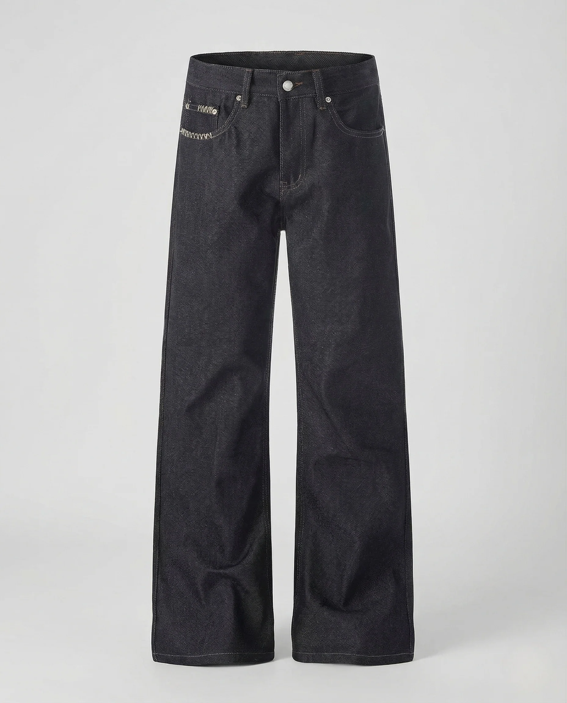 Damen Palazzo Jeans Unverwaschen - Image 5