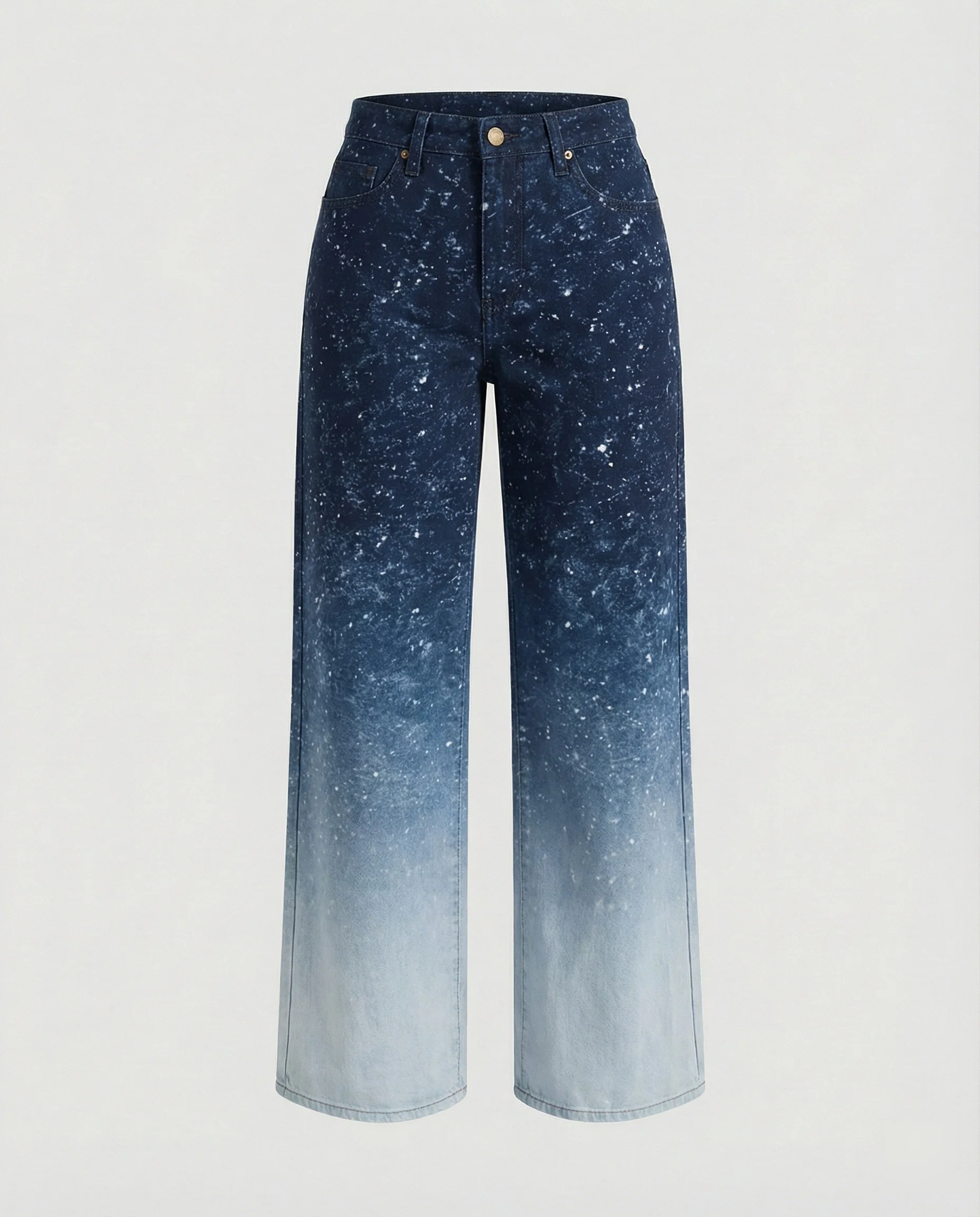 Damen Jeans weit High Waist Print - Image 2