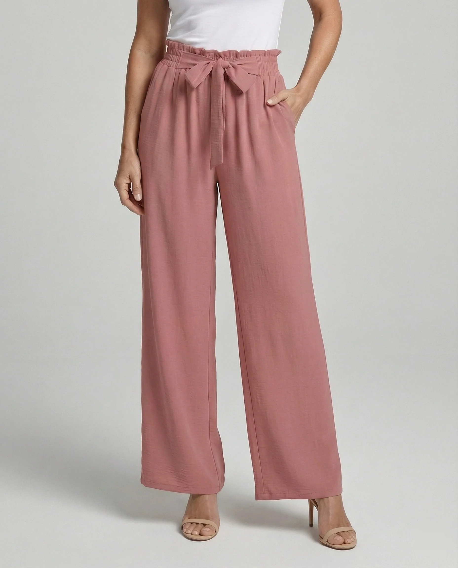 Damen Stoffhose Damen High Waist weit - Image 4