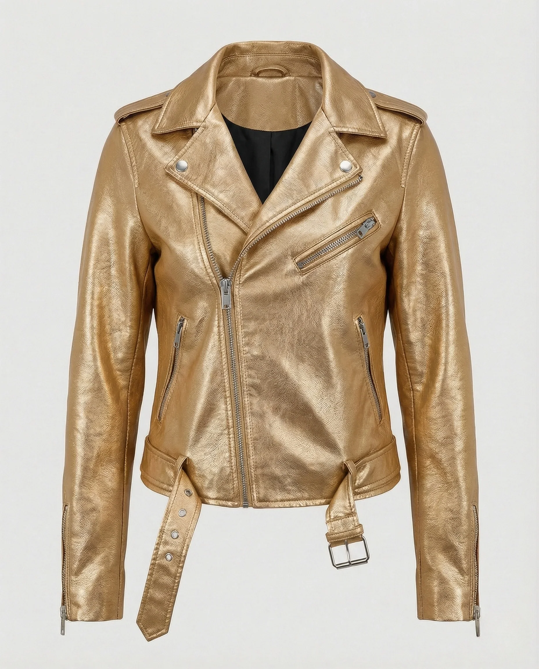 Damen Bikerjacke mit Taillengürtel - Image 10