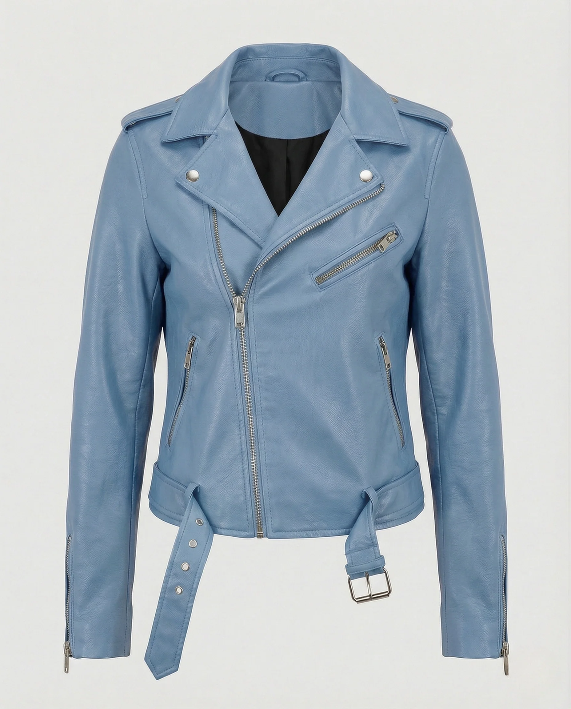 Damen Bikerjacke mit Taillengürtel - Image 11