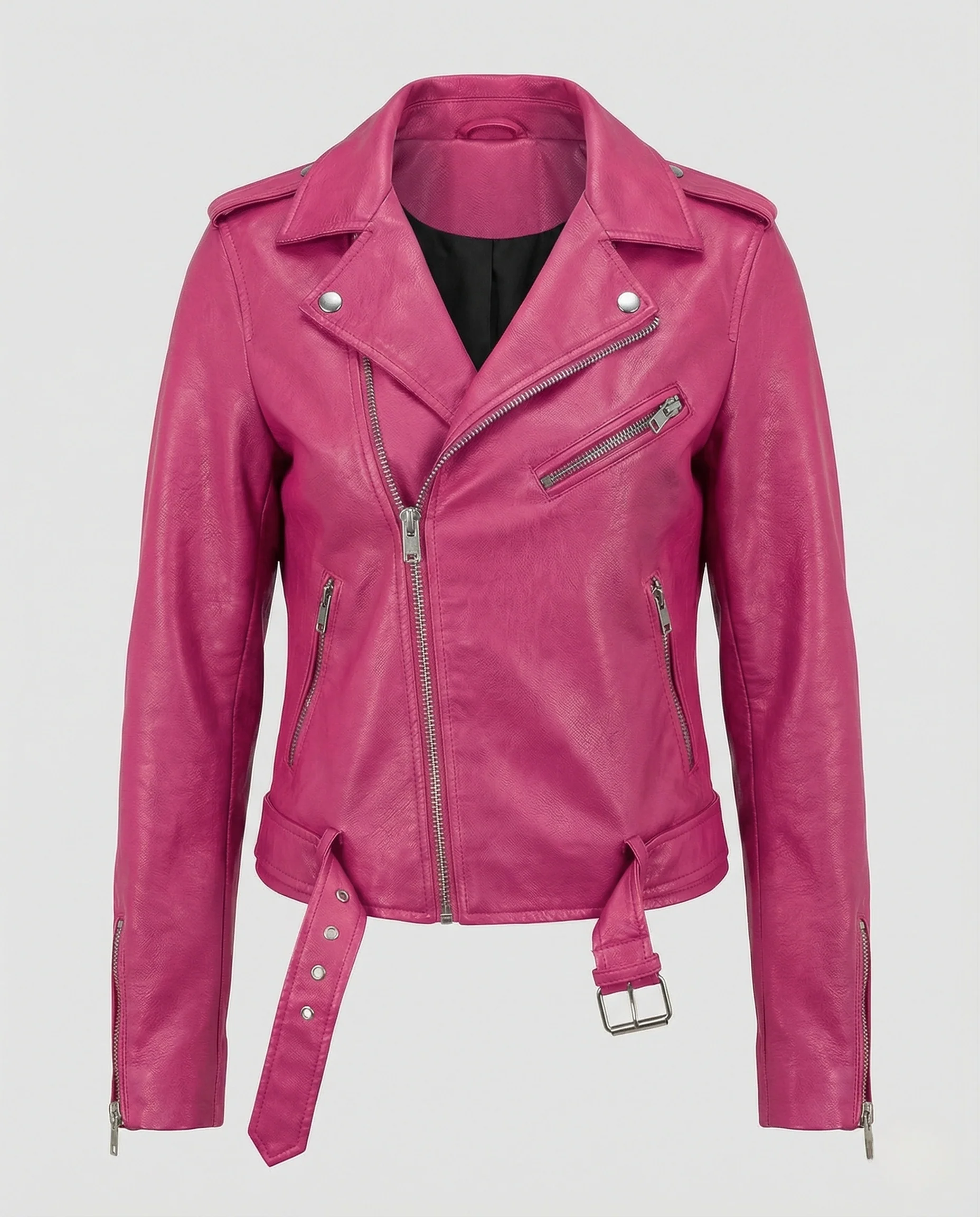 Damen Bikerjacke mit Taillengürtel - Image 14