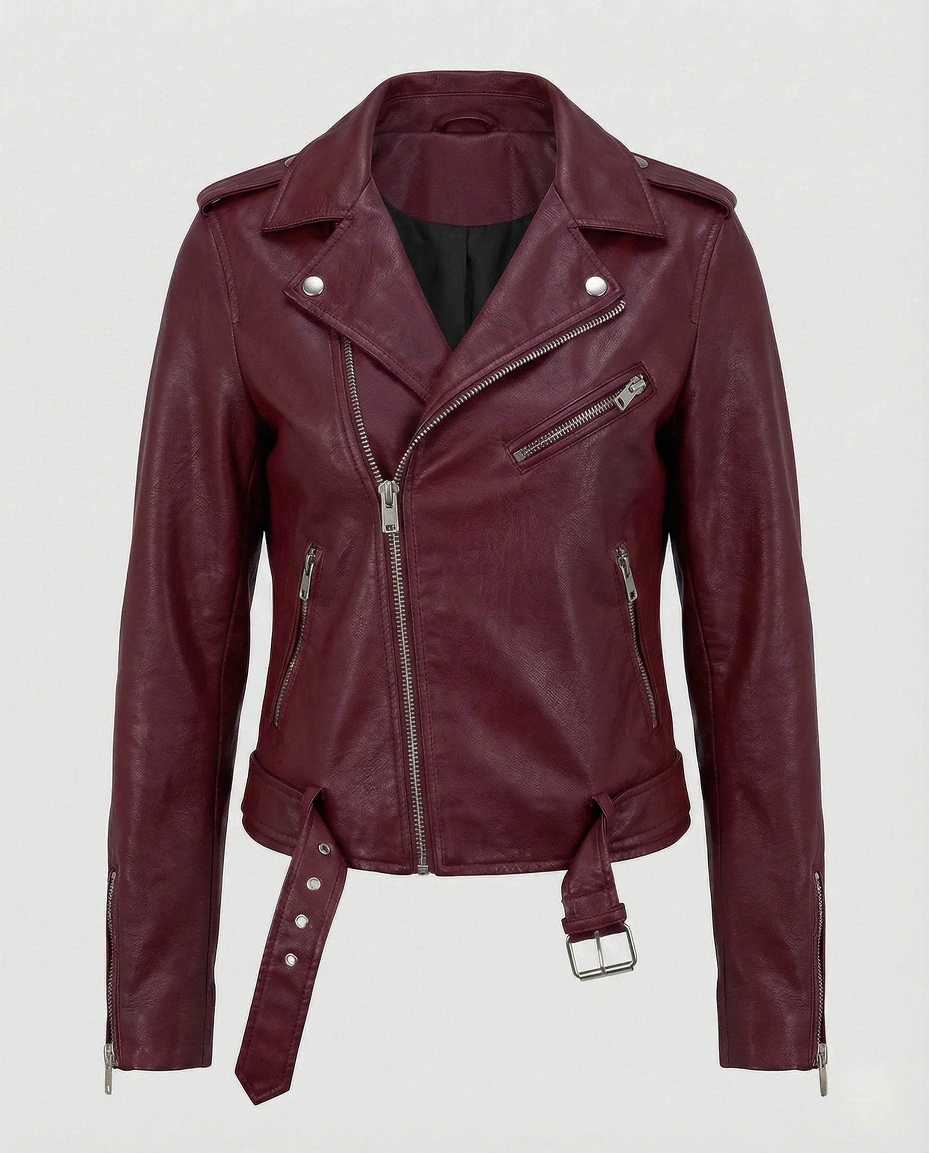 Damen Bikerjacke mit Taillengürtel - Image 6