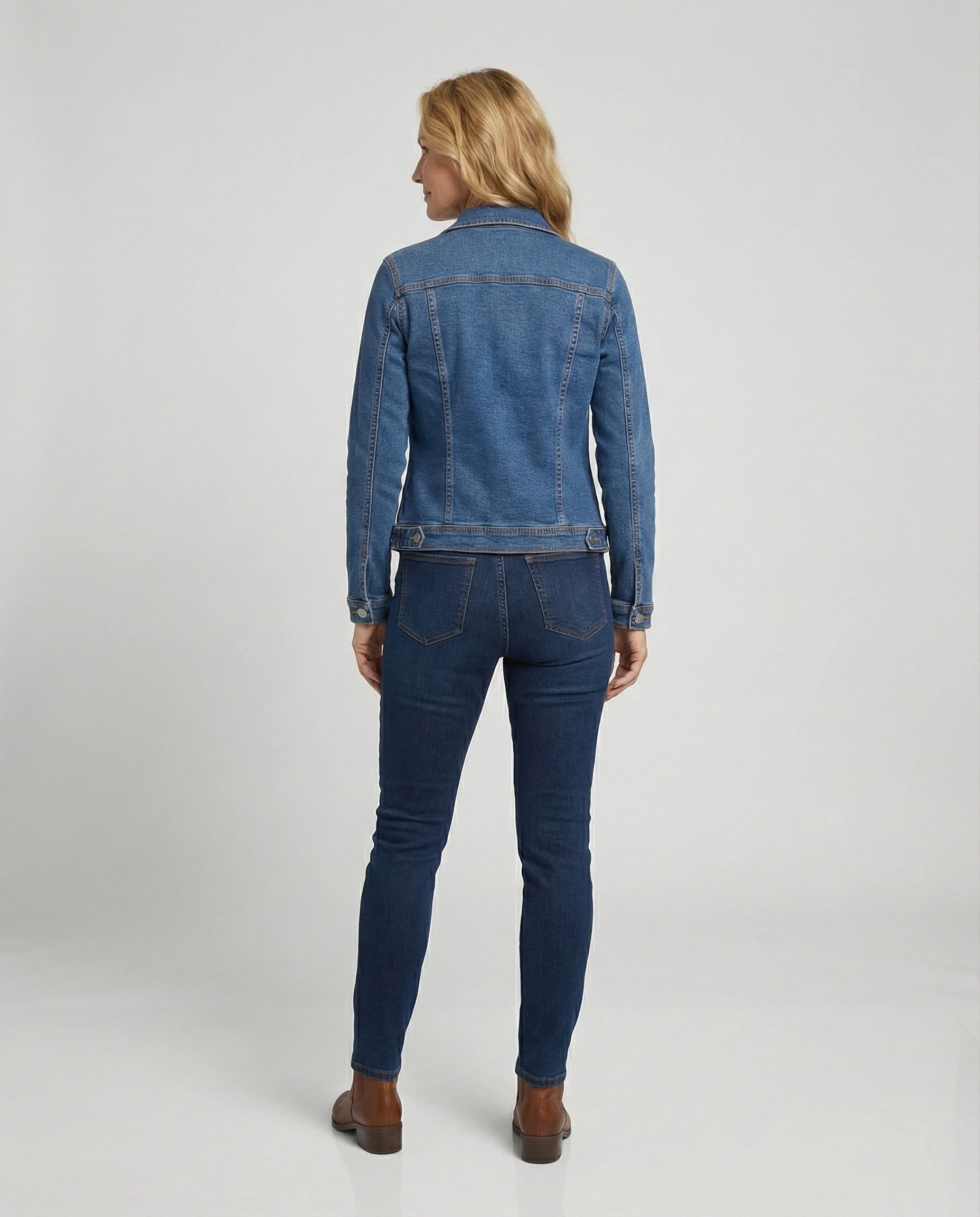 Damen Jeansjacke tailliert elastisch - Image 3
