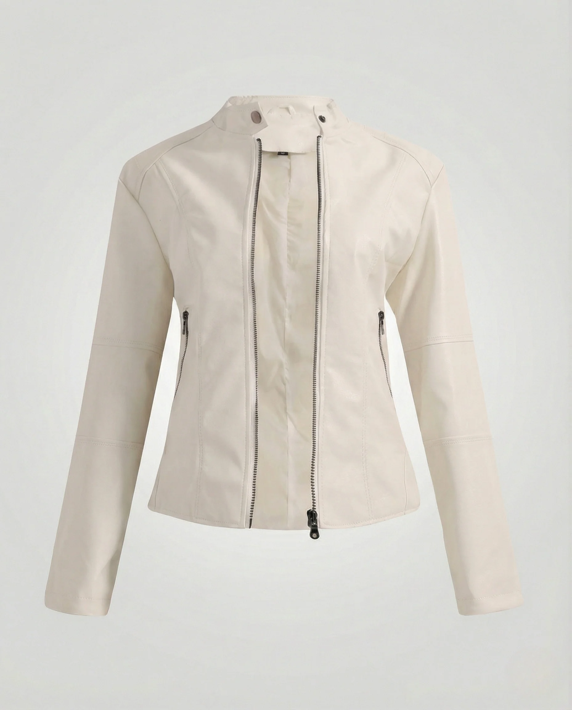 Damen Jacke Lederoptik tailliert - Image 6