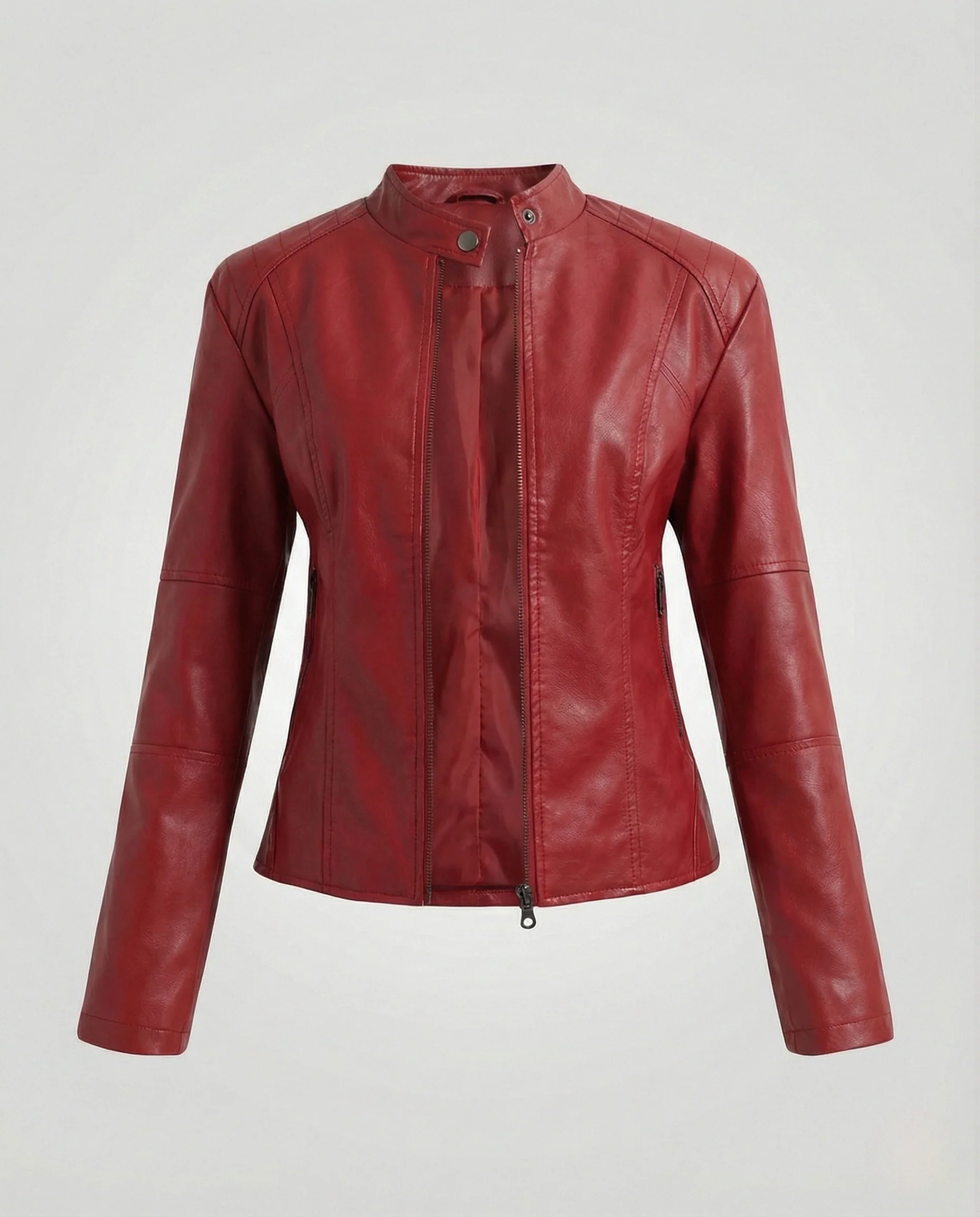 Damen Jacke Lederoptik tailliert - Image 7