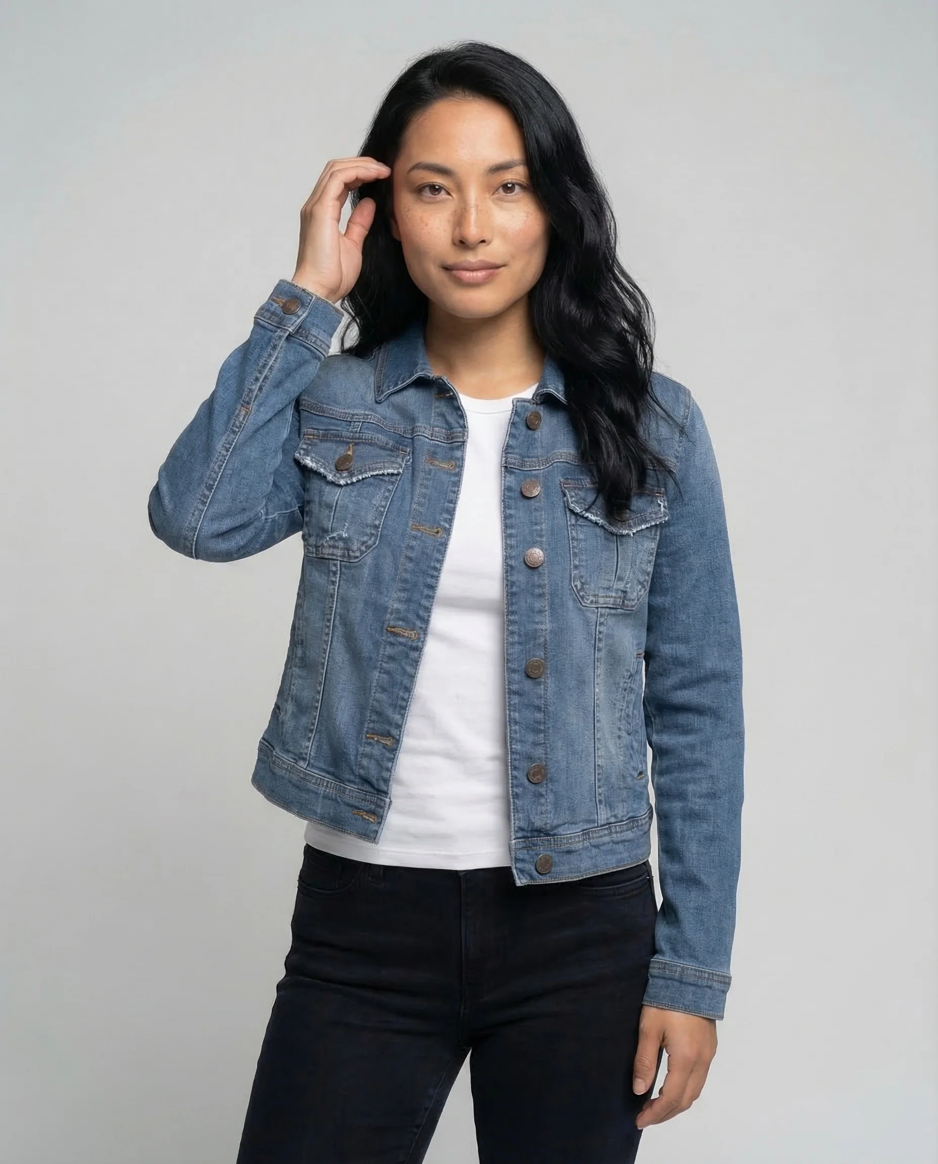 Damen Jeansjacke Tailliert - Image 2