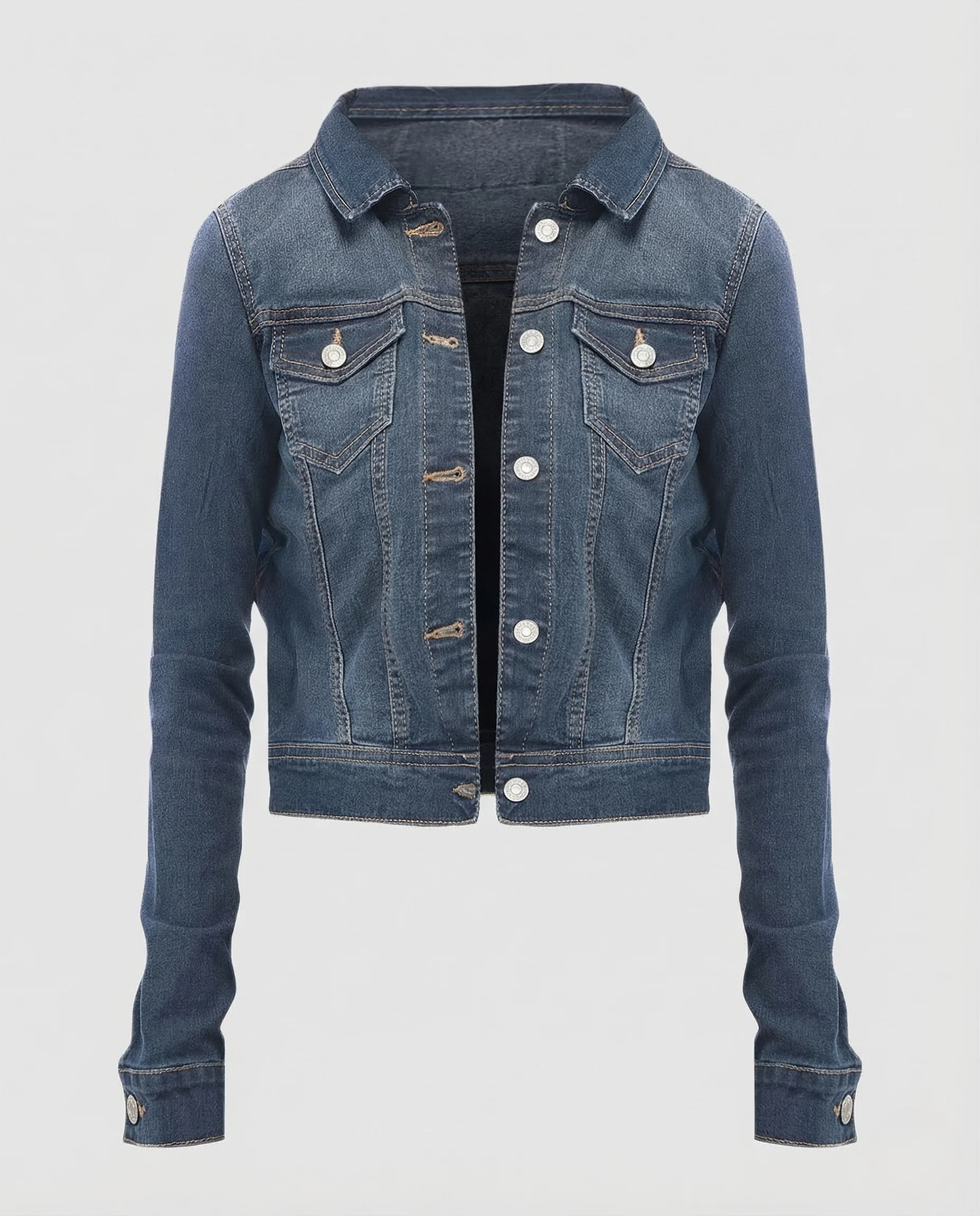 Damen Trucker Jeansjacke Tailliert - Image 5
