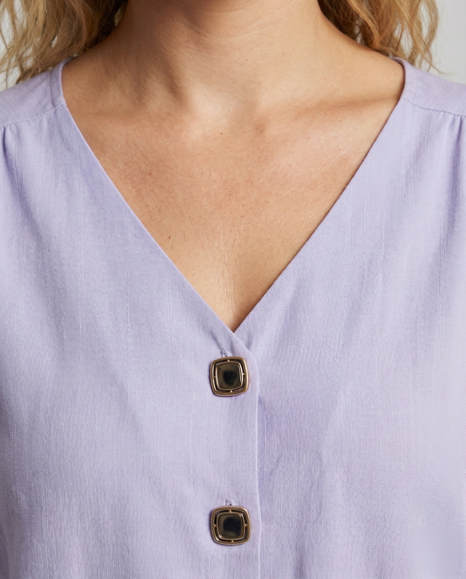 Damen Taillierte Kurzbluse mit Puffärmeln - Image 3